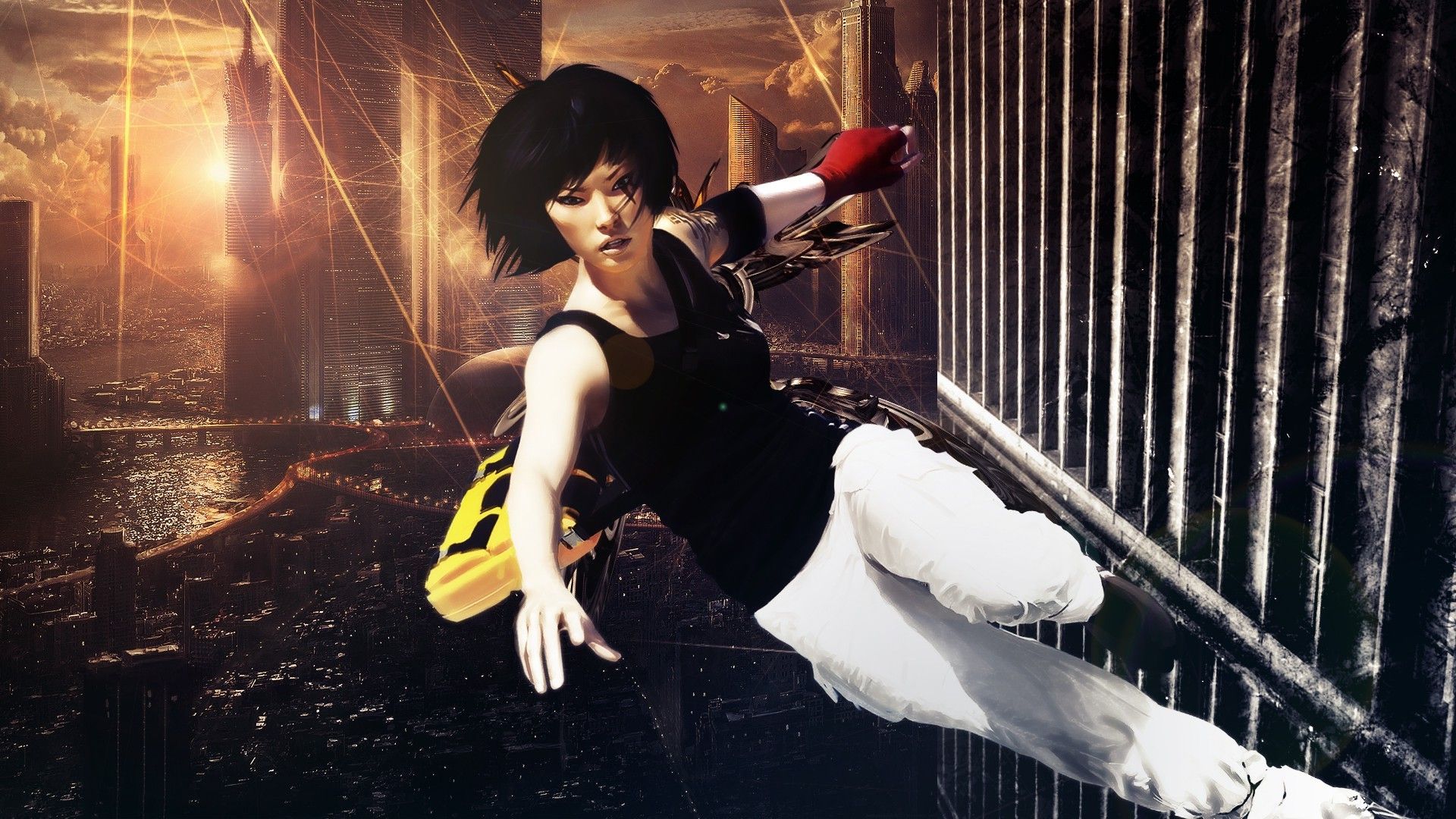 Mirrors Edge, Video Games, Faith Connors, Parkour, City, Digital Art, Women Wallpaper HD / Desktop and Mobile Background