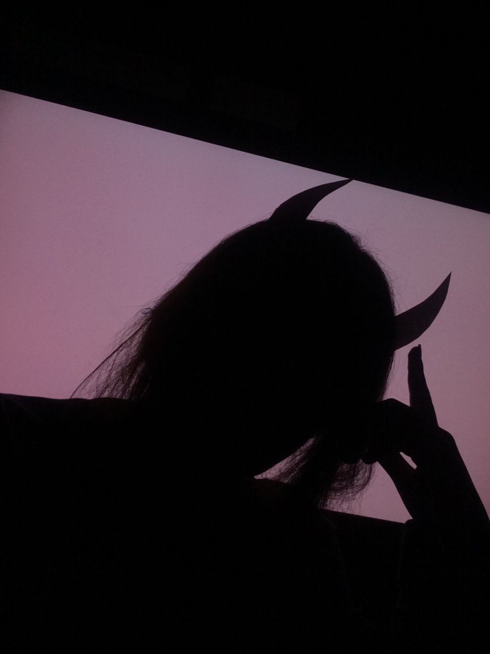 devil HD wallpaper, black, sky, purple, violet, shadow, silhouette, darkness, photography, black hair, long hair