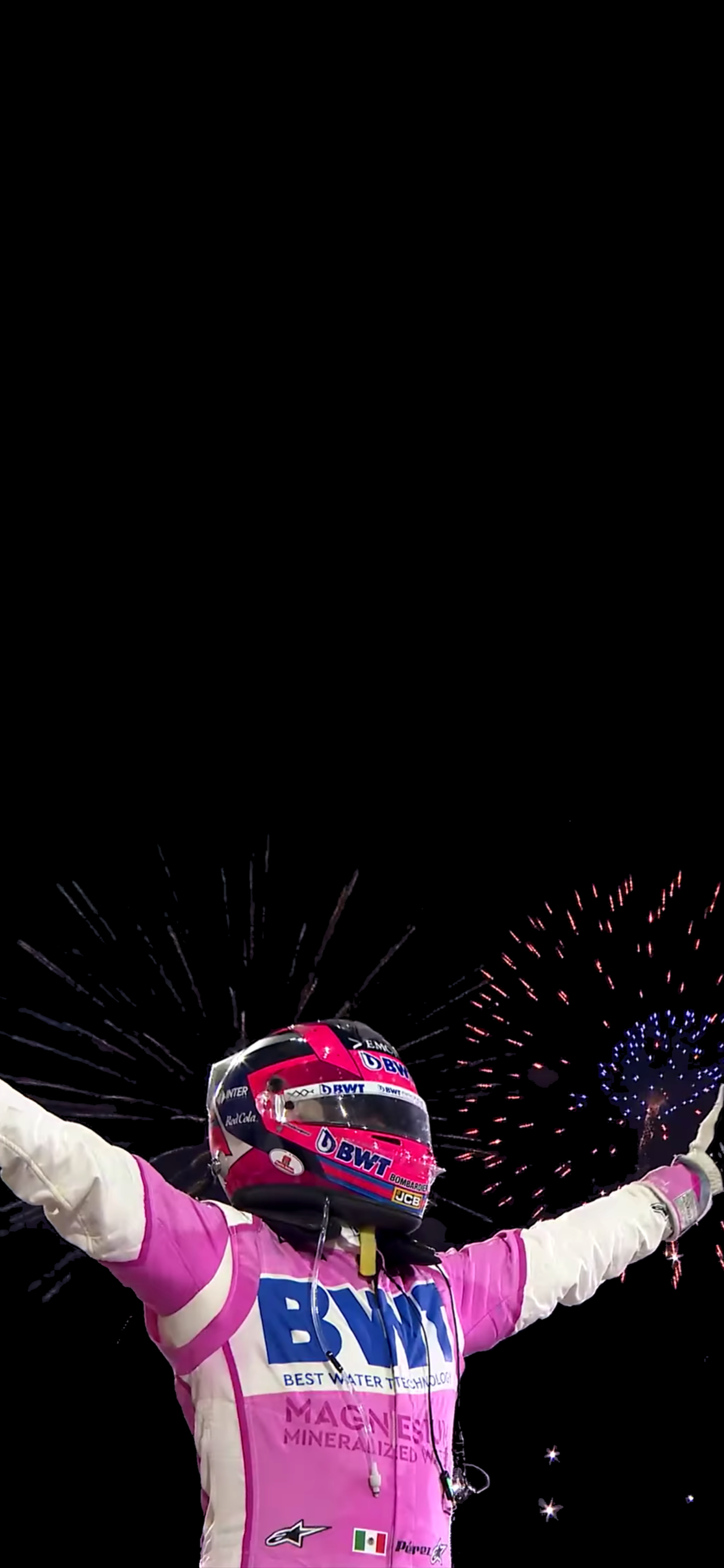 Sergio Perez OLED phone wallpaper to celebrate his first win