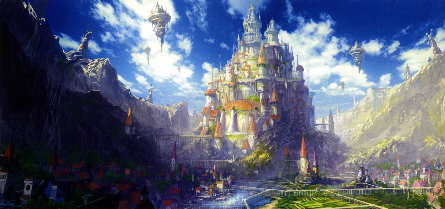 Castle in the middle of the sea 2K wallpaper download