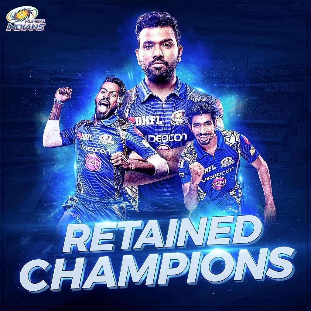 Mumbai Indians on Instagram: “Paltan, here are the 3⃣ retained champions! &. Mumbai indians ipl, Mumbai indians, Mumbai