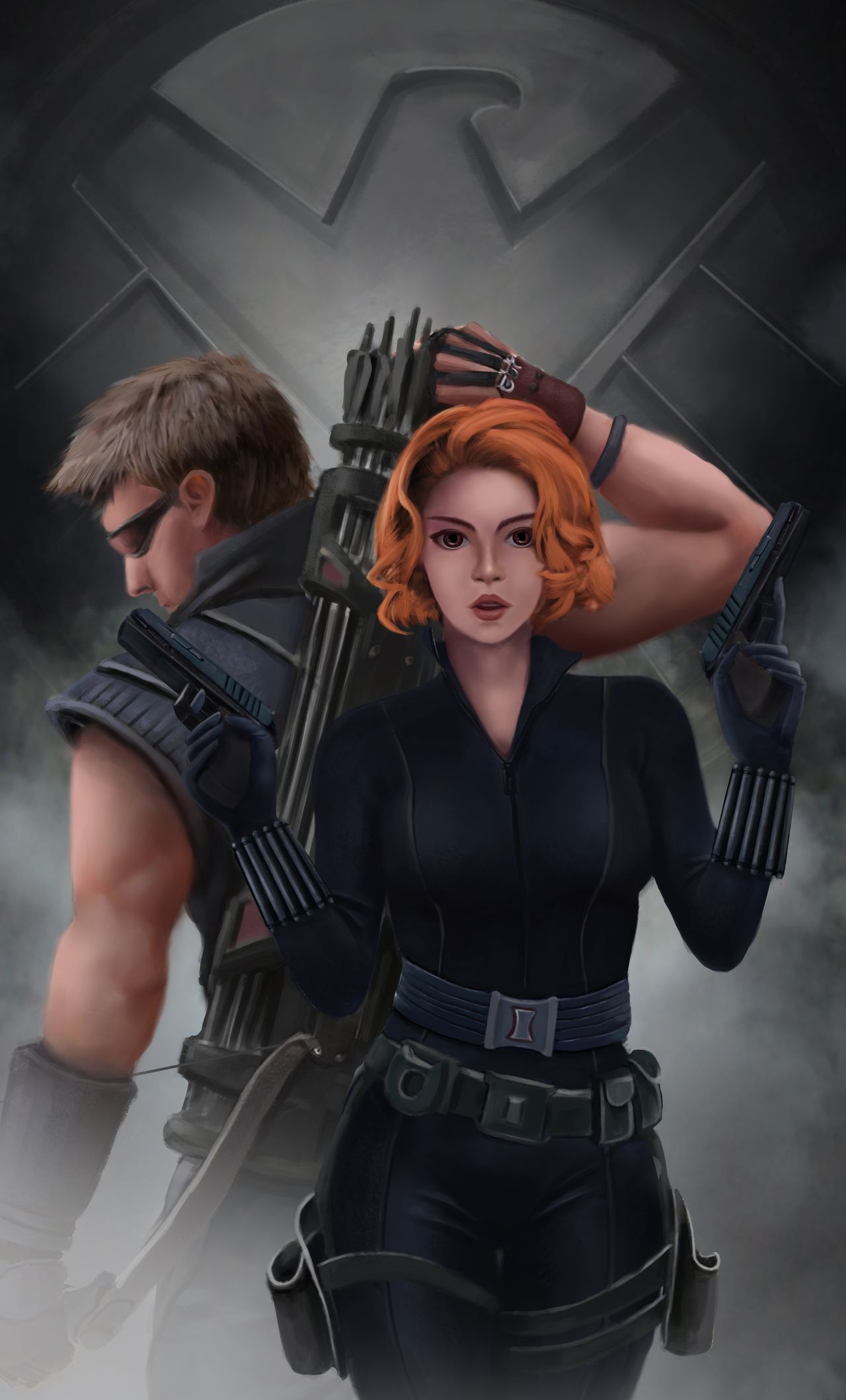 Black Widow And Hawkeye iPhone HD 4k Wallpaper, Image, Background, Photo and Picture