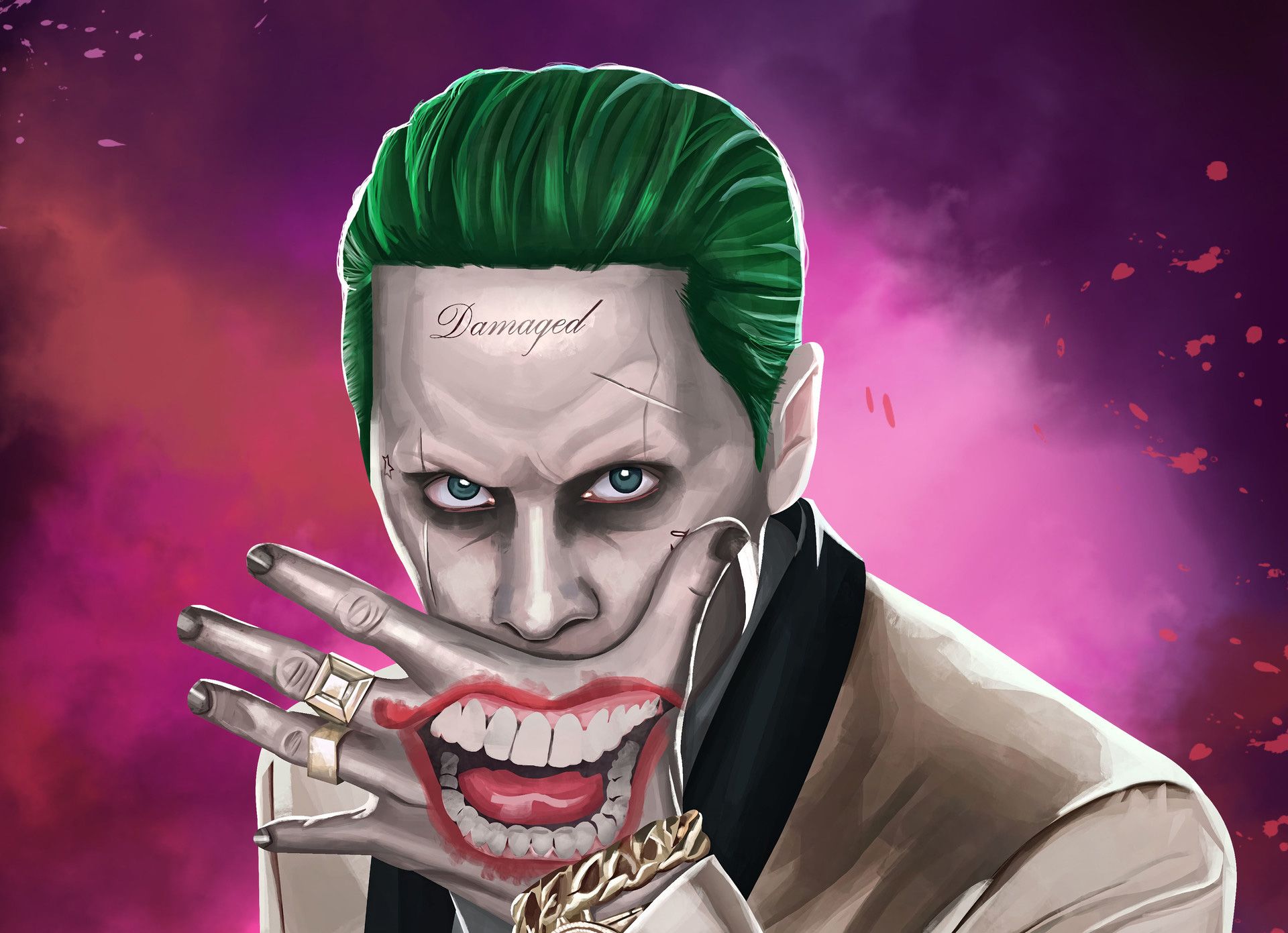 Suicide Squad Joker Cartoon Wallpaper