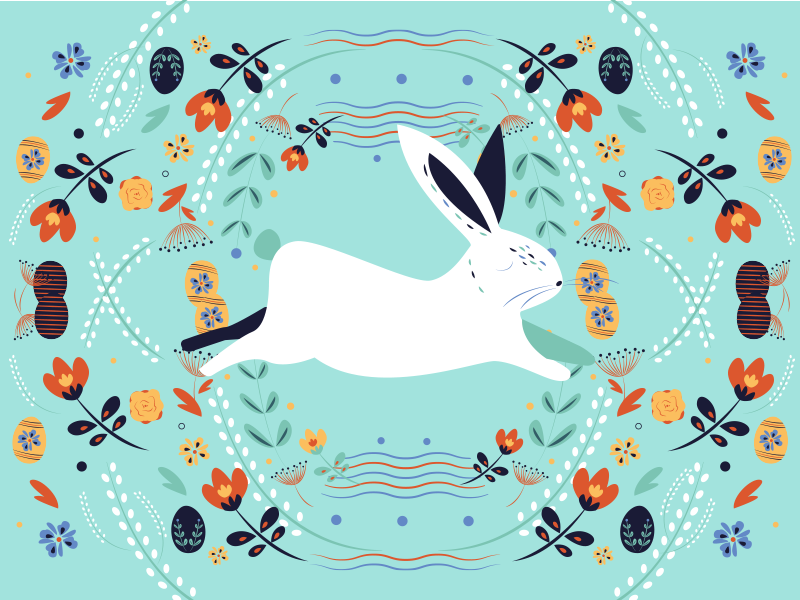 Happy Easter bunny wallpaper