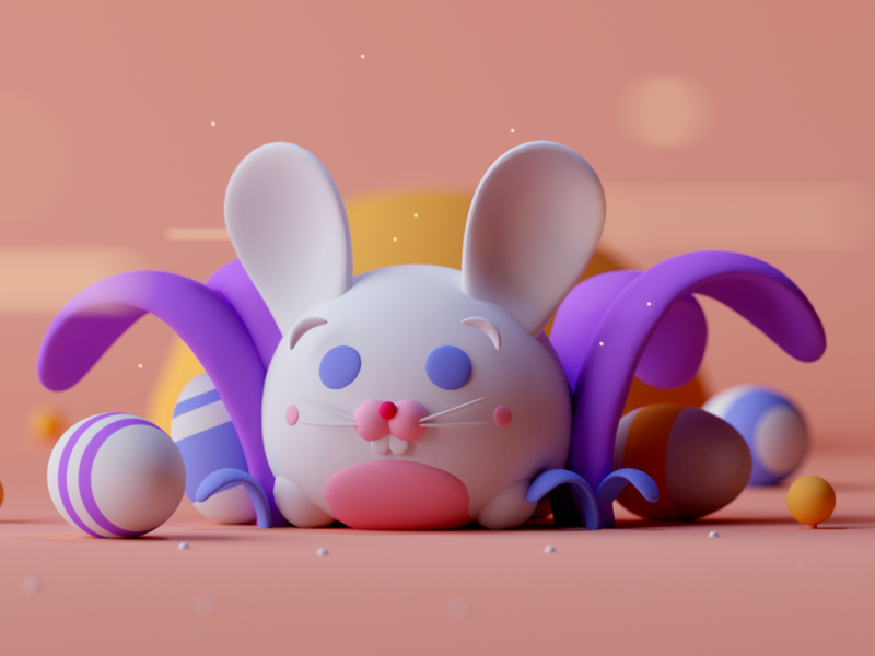 Happy Easter bunny wallpaper