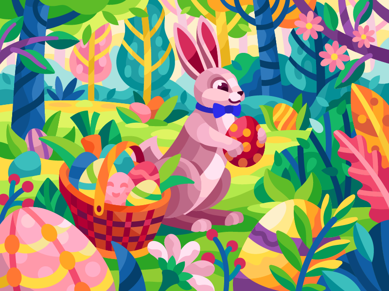 Happy Easter bunny wallpaper