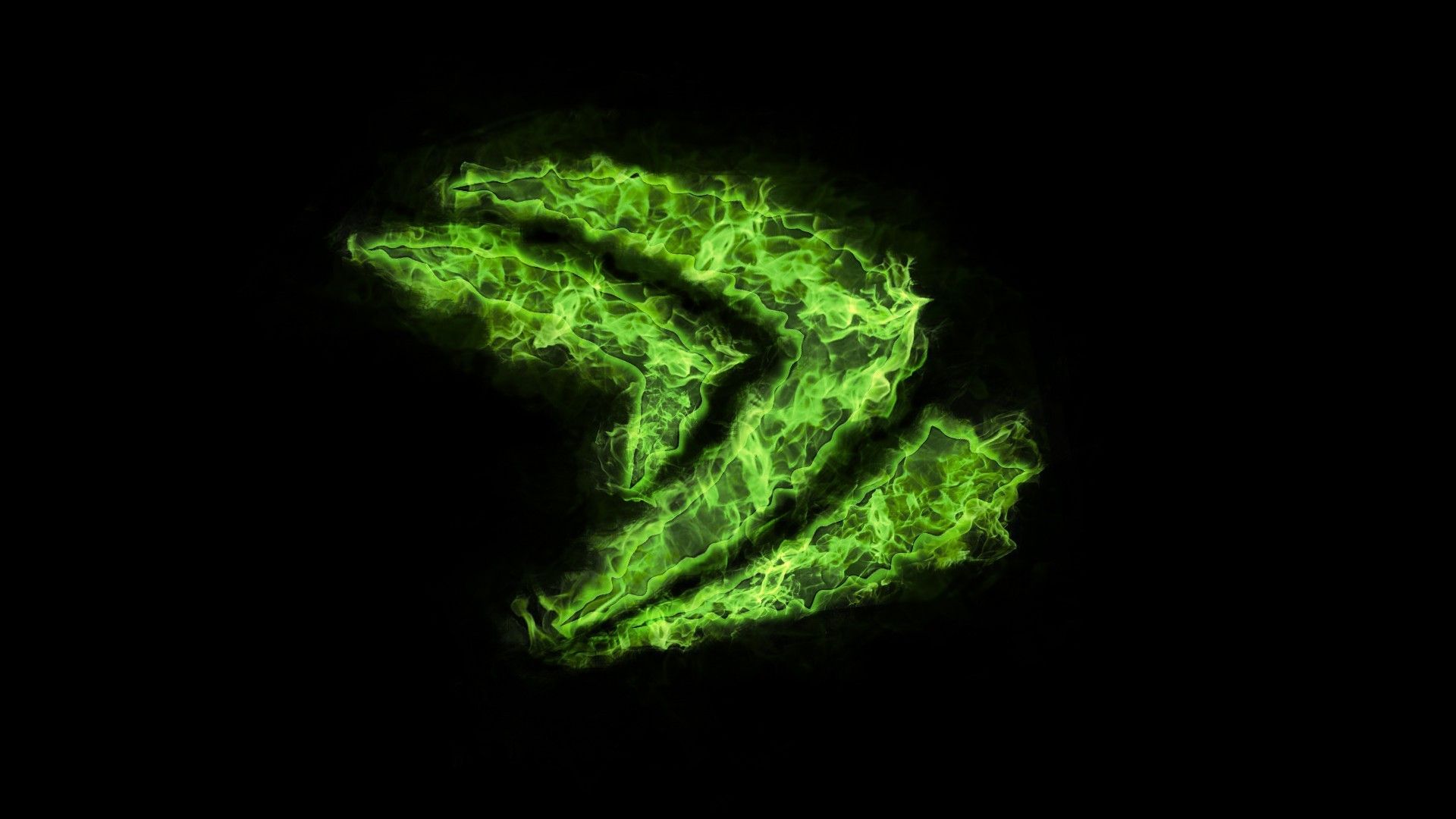 Logo Nvidia green flame wallpaper and image