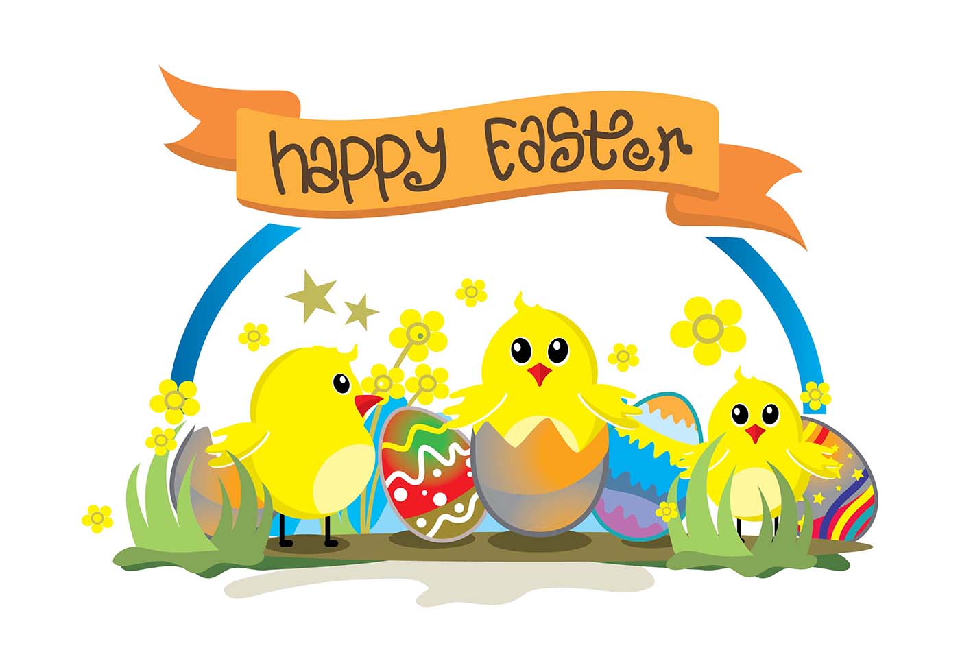 Easter chick cute background 145858 Free Vectors, Clipart Graphics & Vector Art