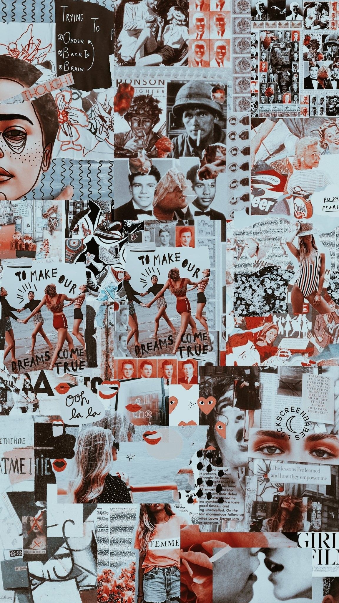 moodboard #background #collage #mood #aesthetic #wallpaper #retro #oldendays #magazine #red. Collage background, College wallpaper, Aesthetic iphone wallpaper