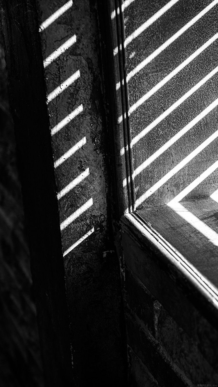 iPhone7papers shadow corner window black bw interior