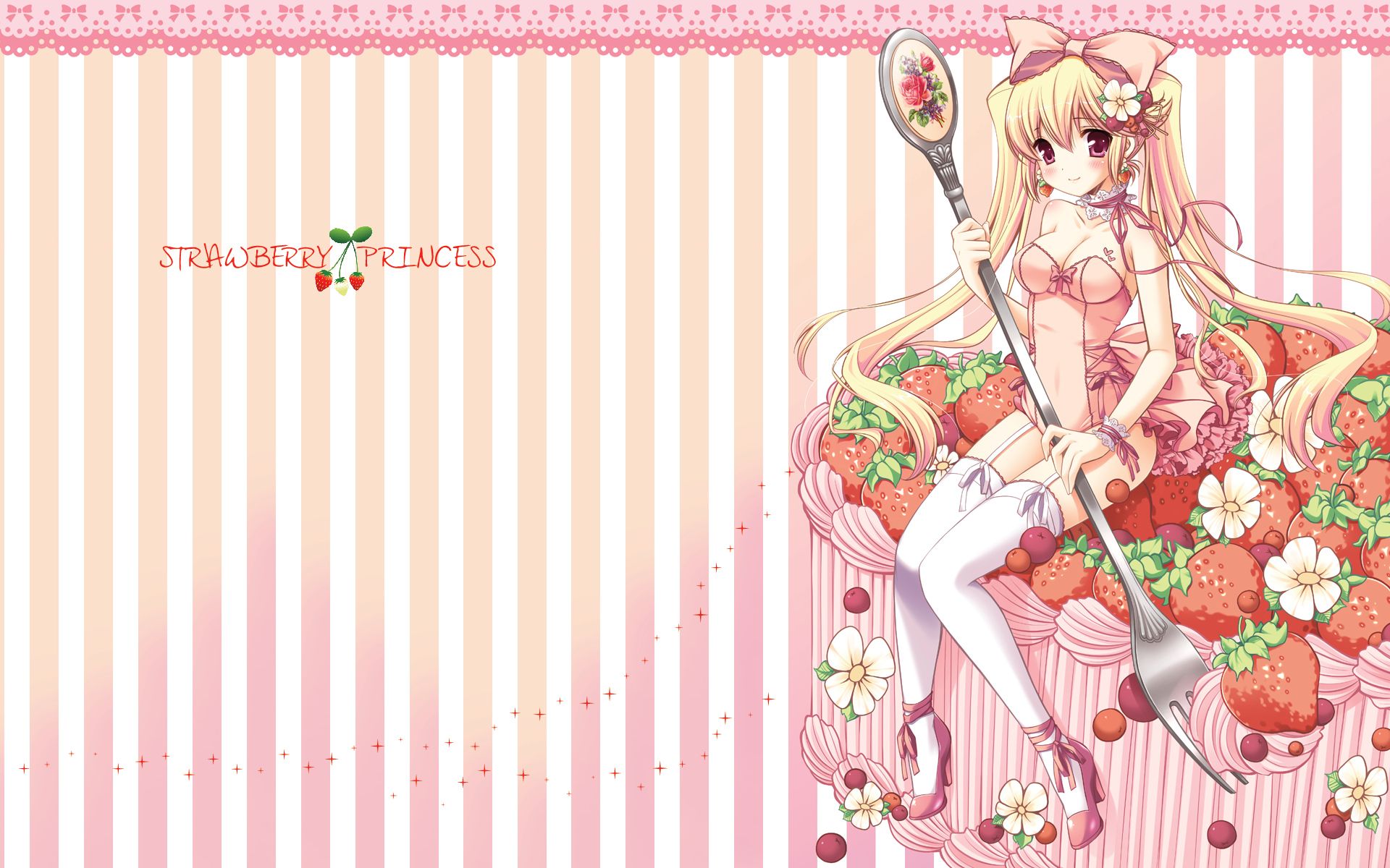 Strawberry Princess desktop PC and Mac wallpaper
