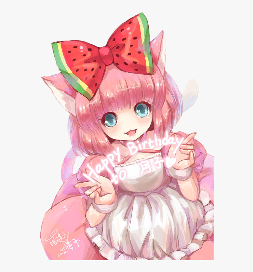 Kawaii Cute Anime Girl Strawberry Cow Wallpaper HD