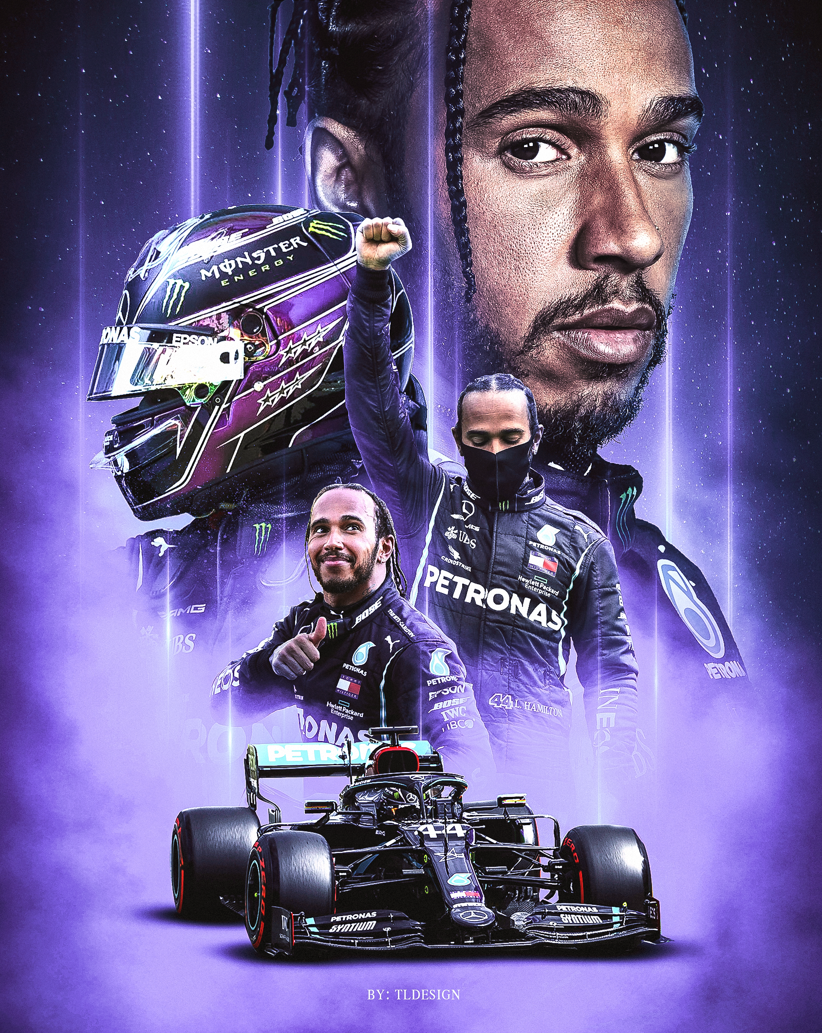 Poster i made to celebrate Lewis Hamilton's record 92nd win