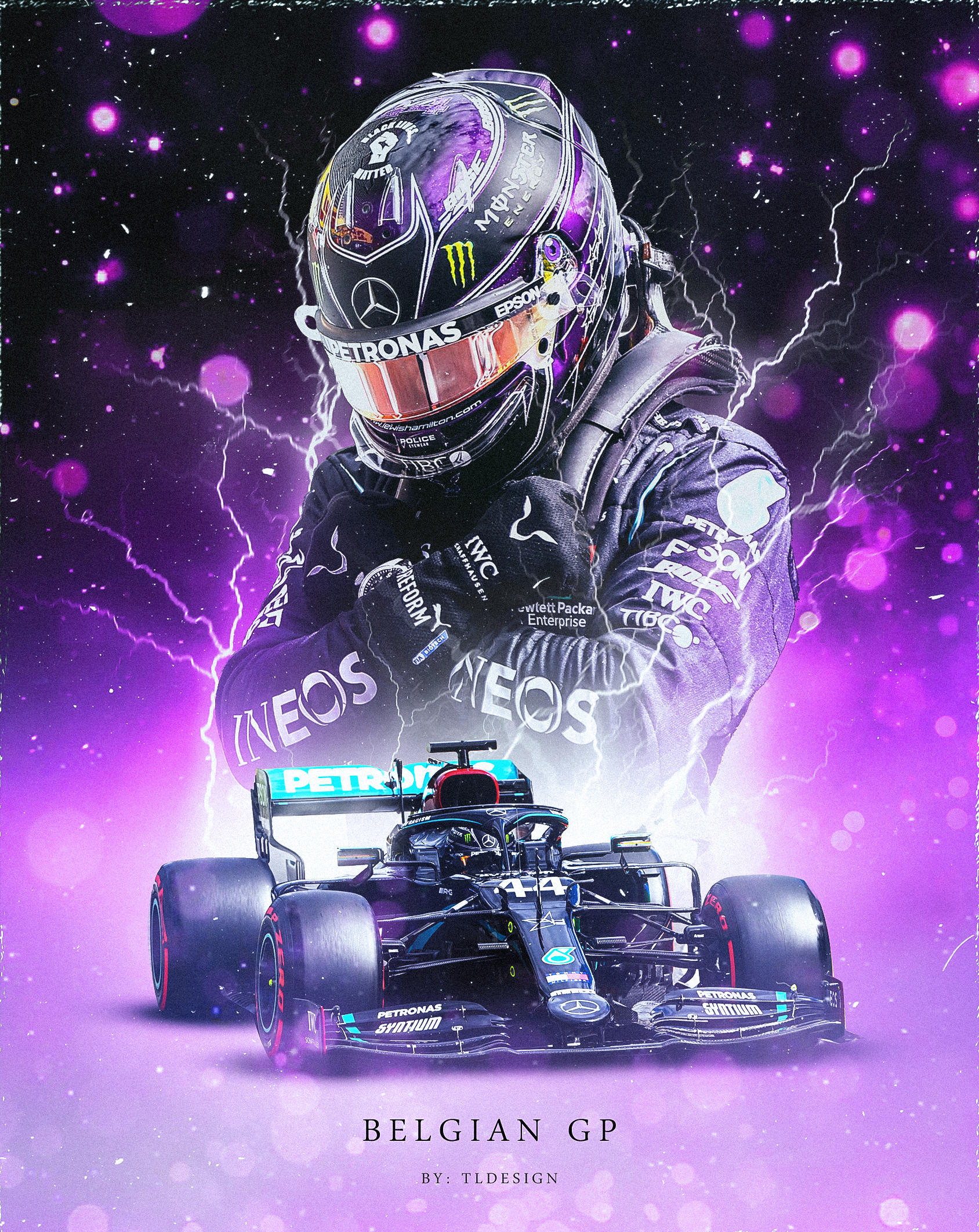 Lewis Hamilton BelgianGP winner poster