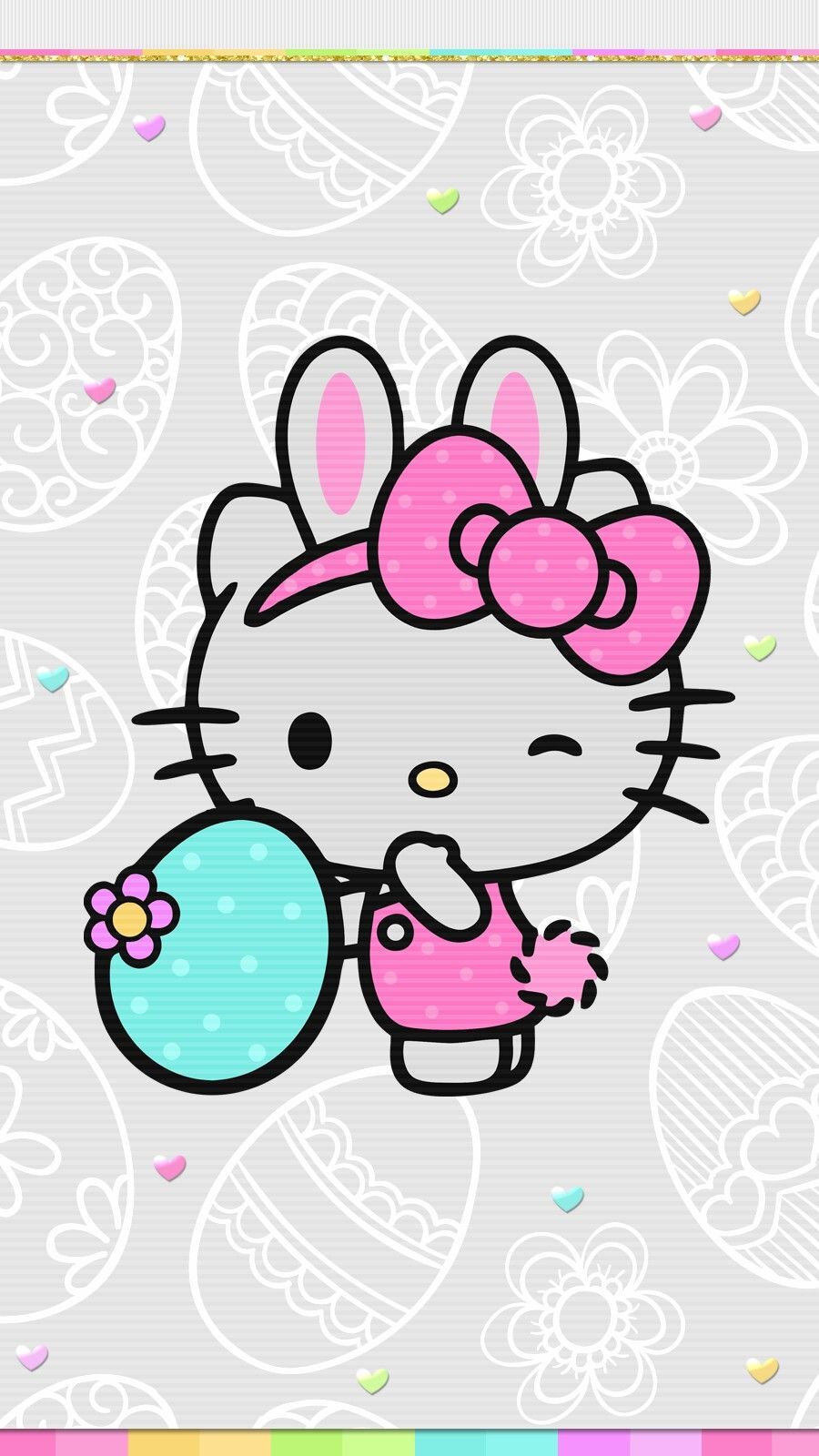 Happy easter. Hello kitty wallpaper, Hello kitty background, Hello kitty picture