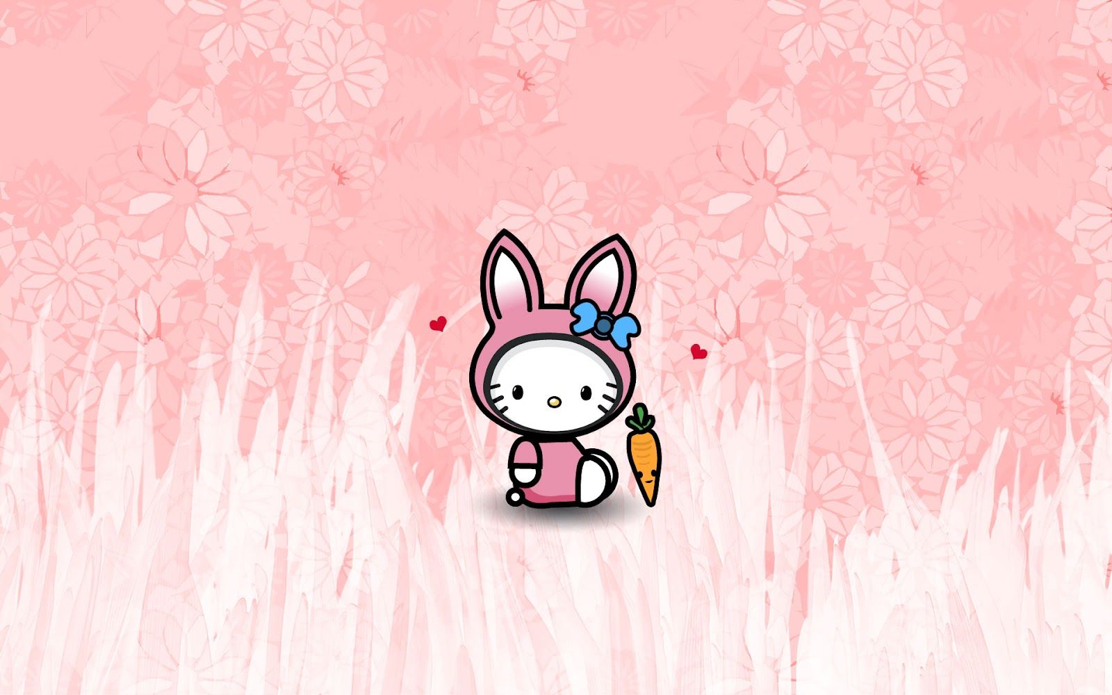 Hello Kitty Cute Easter Bunny Desktop Wallpaper Background Kitty Wallpaper Des HD Wallpaper