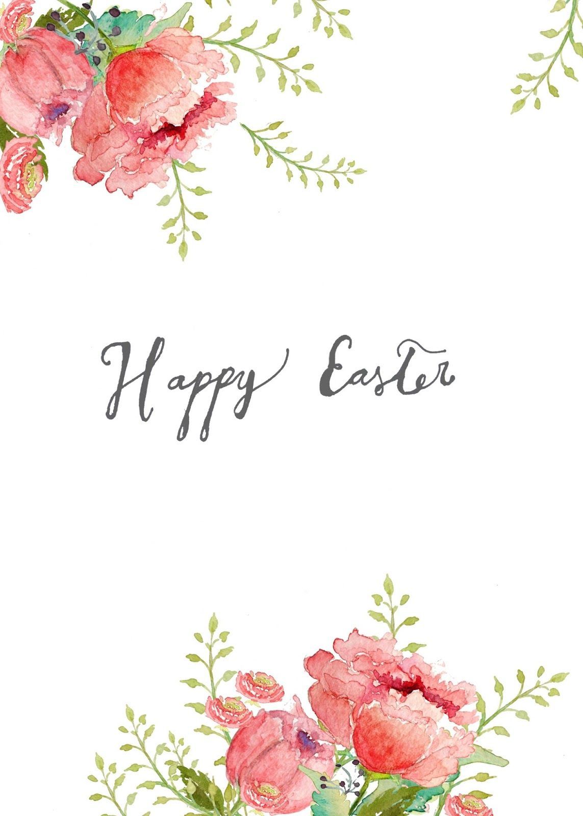 Craftberry Bush: Free watercolor Easter printable. Easter printables, Easter spring, Happy easter