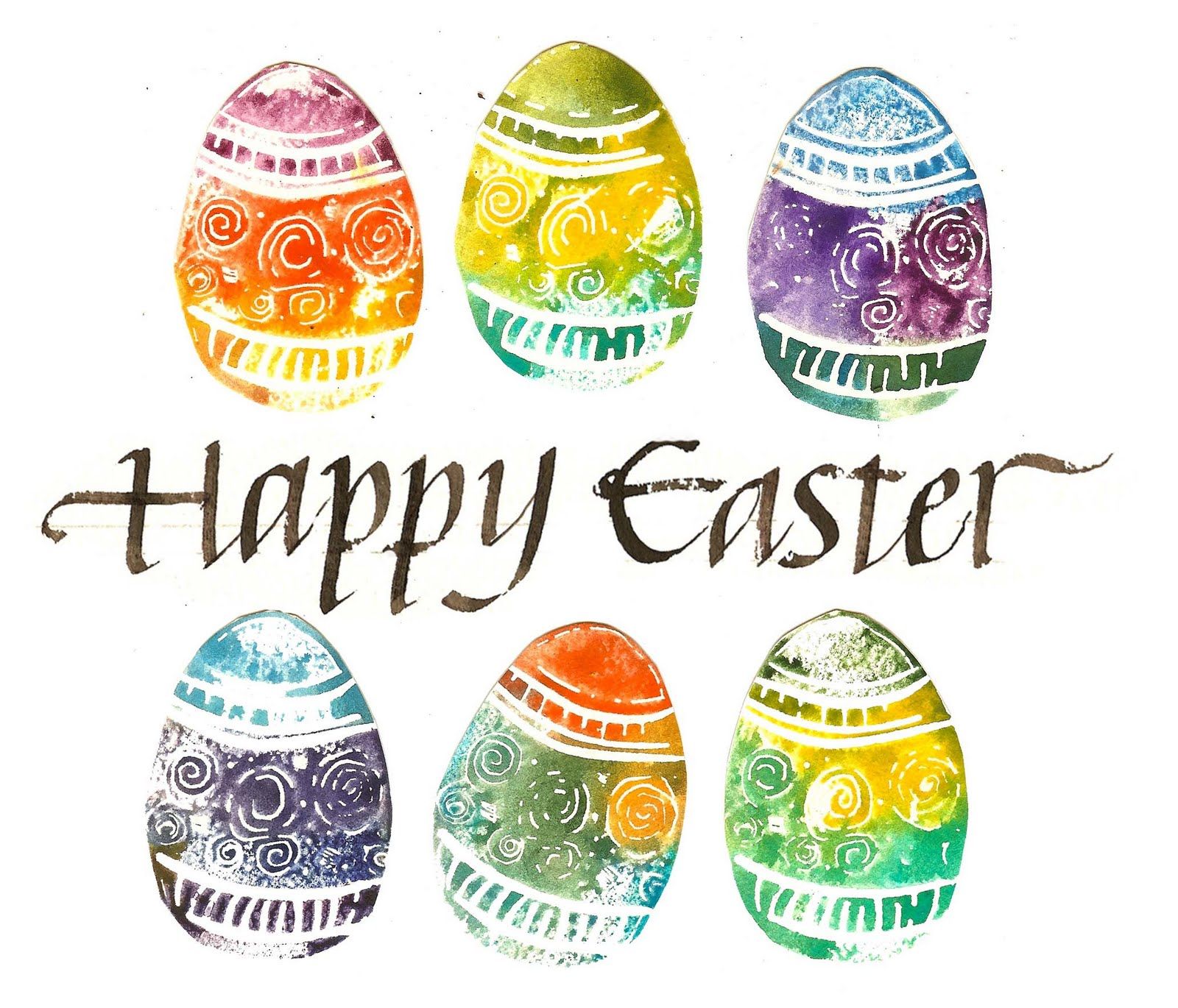 Easter Watercolor Paintings