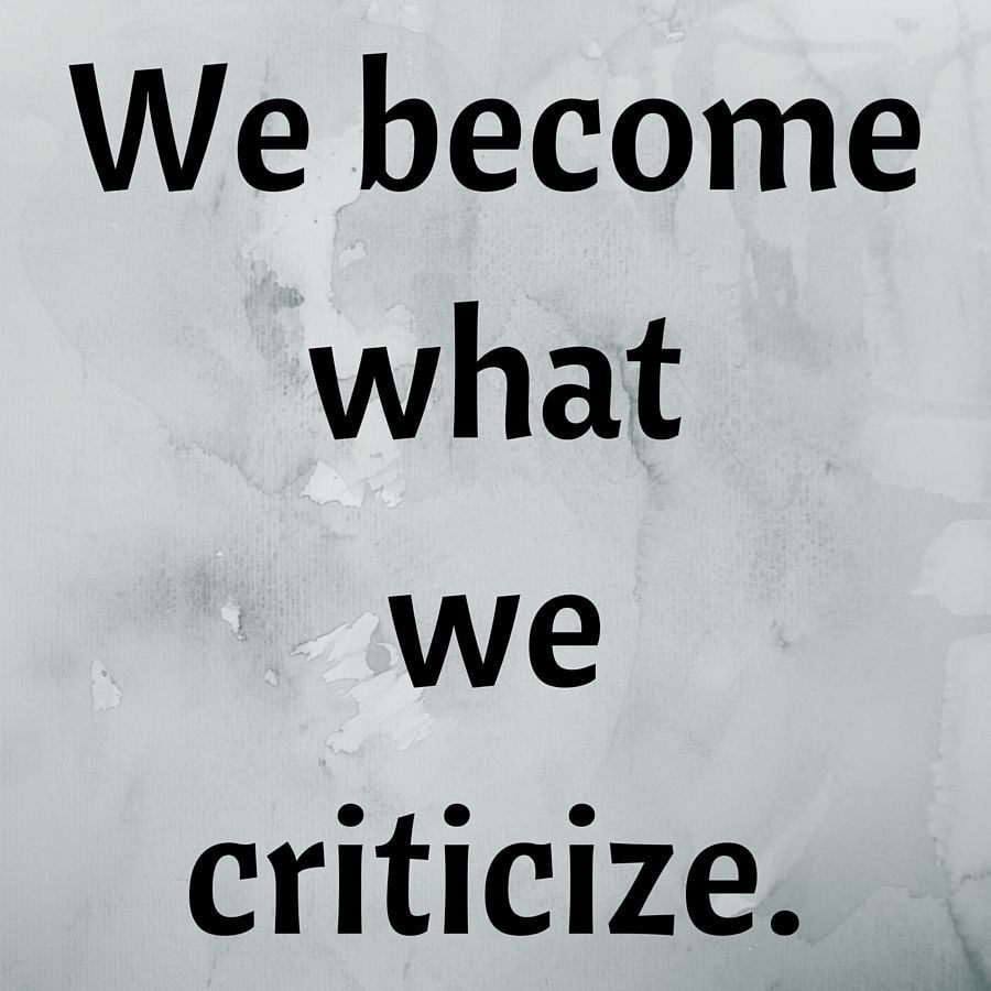 We become what we criticize. #‎QuotesYouLove ‪#‎QuoteOfTheDay‬ ‪#‎MotivationalQuotes‬ ‪#‎QuotesOnMotivation ‬. Status wallpaper, Quotations, Motivational quotes