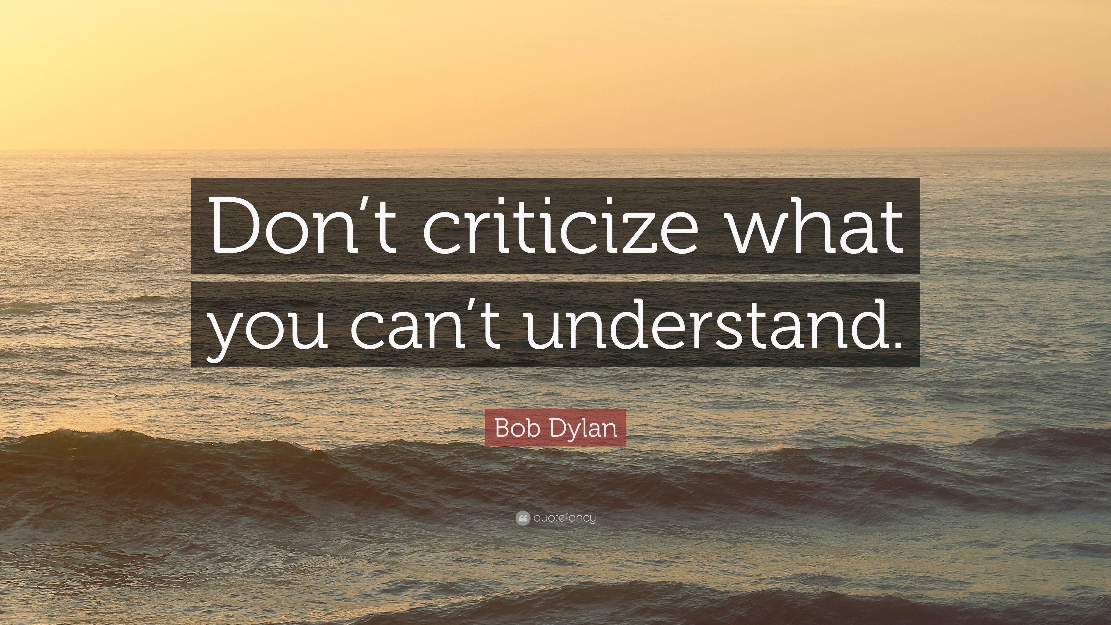 Who You Can't Criticize