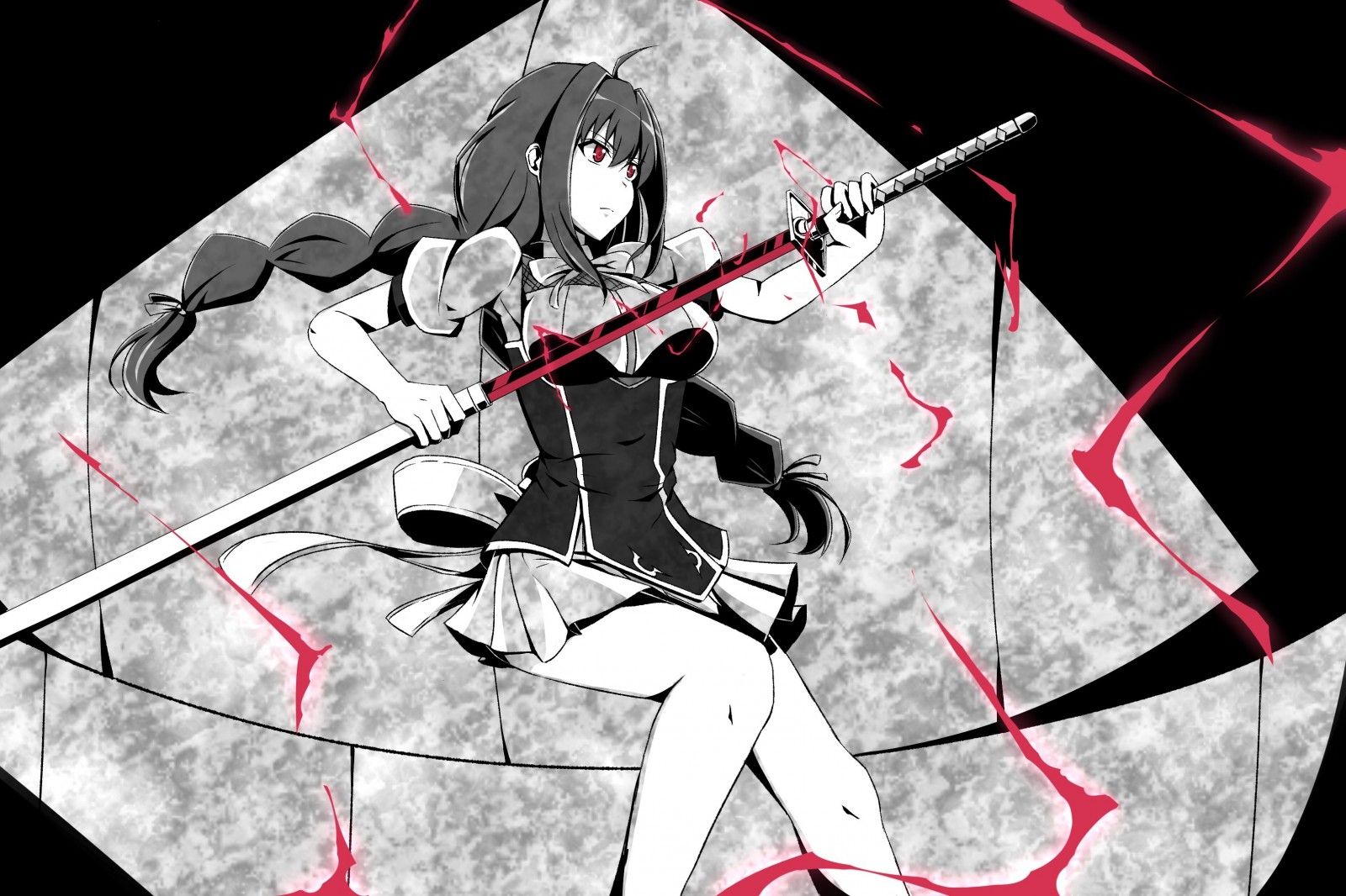 Wallpaper, 3165x2110 px, anime girls, Rakudai Kishi No Cavalry, sword, Toudou Touka 3165x2110