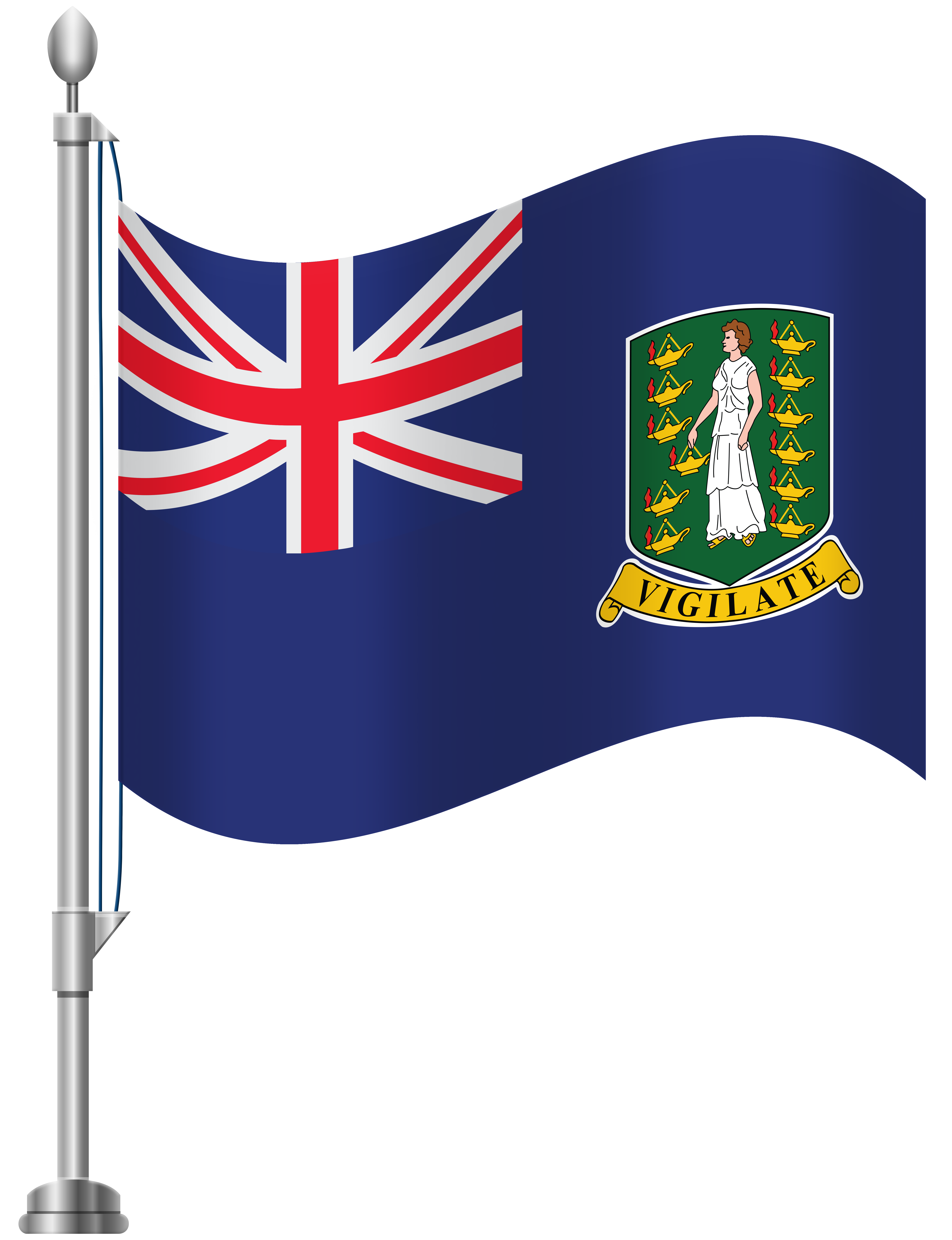 British Virgin Islands Flag PNG Clip Art WEB Clipart