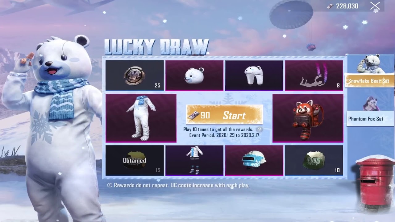 Snowflake Bear PUBG wallpaper