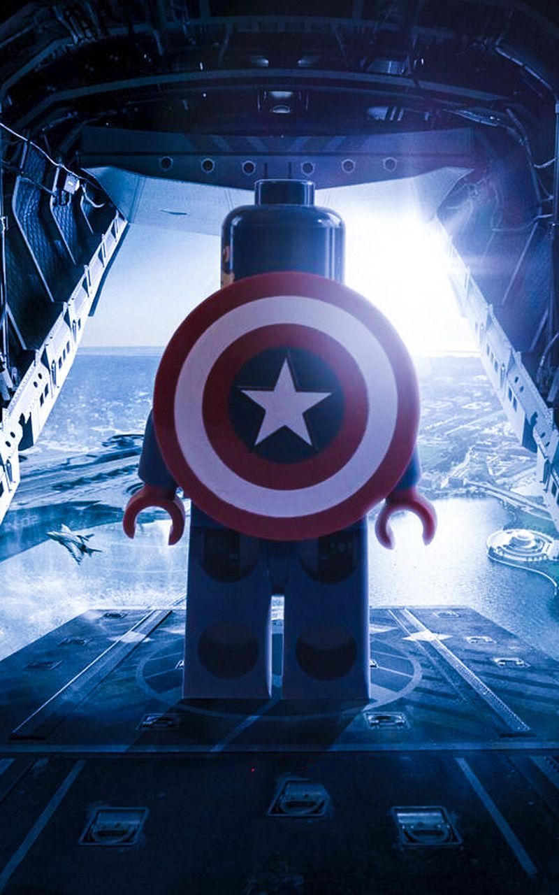 Captain America U HD Lego Wallpaper. Lego Wallpaper, Lego Poster, Lego Marvel