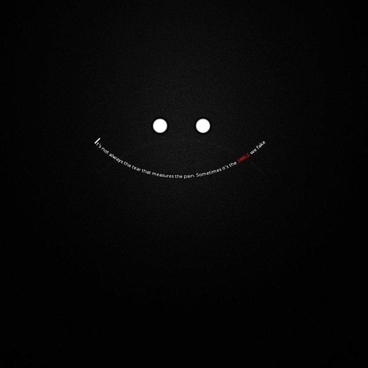 Wallpaper fake, smile, pain, depression quote, inside, black • Wallpaper For You HD Wallpaper For Desktop & Mobile