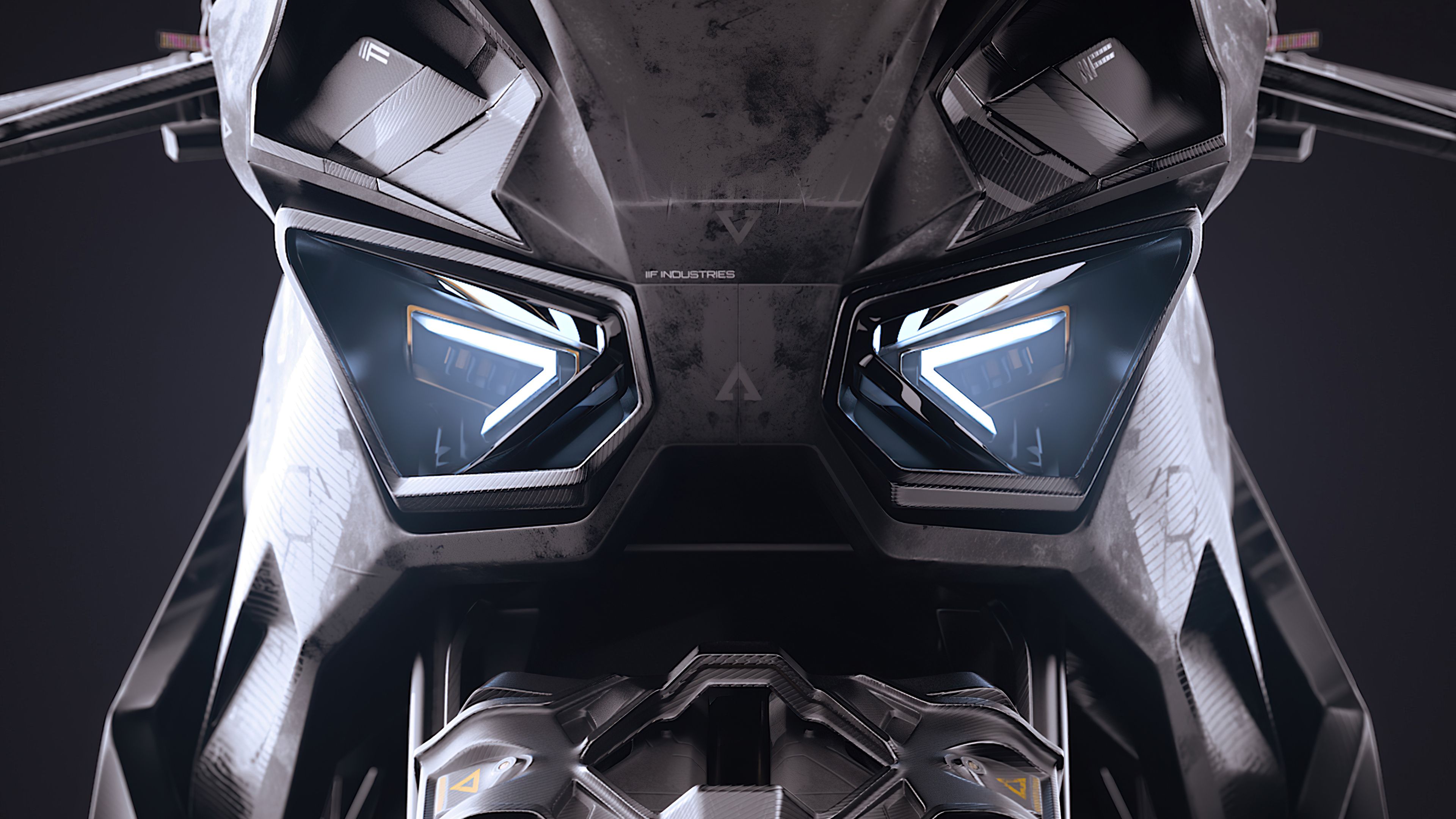 Scifi Bike Headlights 4k, HD Artist, 4k Wallpaper, Image, Background, Photo and Picture
