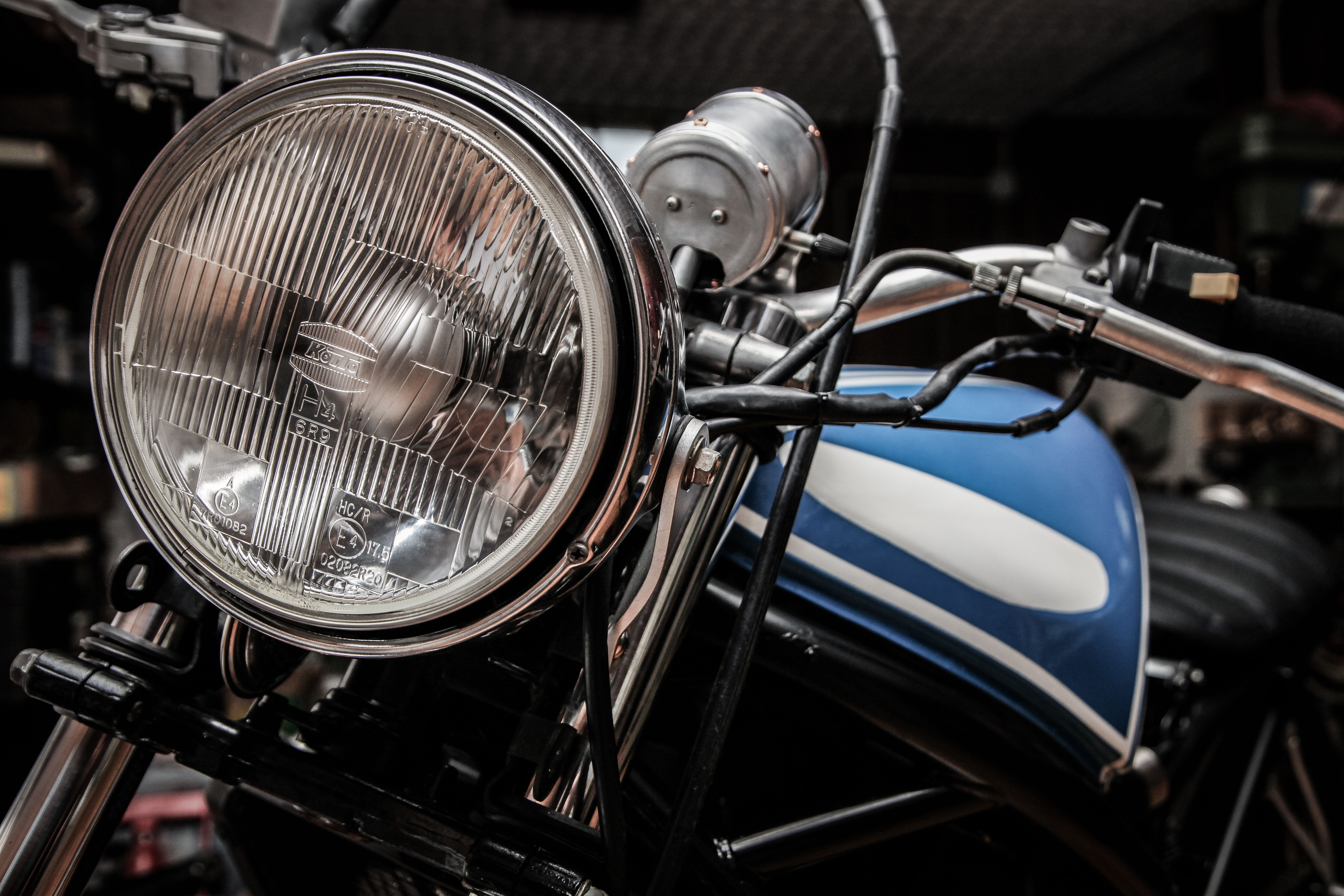 Close Up Photography Of Blue And Black Standard Motorcycle · Free
