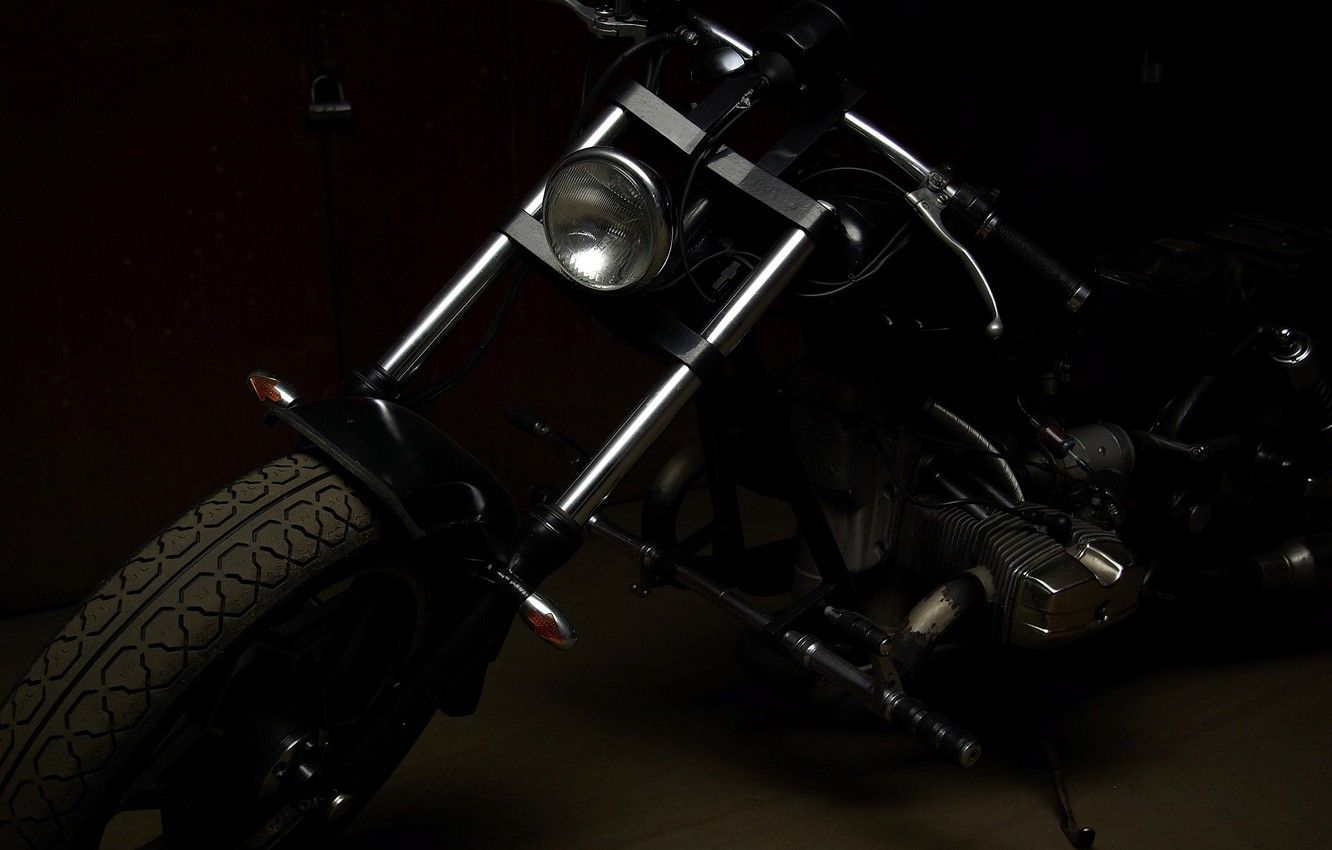 Wallpaper headlight, bike, chrome image for desktop, section разное