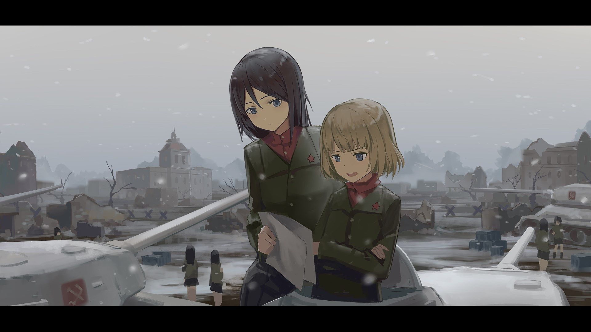 Free download Girls Und Panzer Katyusha Nonna in Russian winter War Factory [1920x1080] for your Desktop, Mobile & Tablet. Explore Katyusha Wallpaper. Katyusha Wallpaper