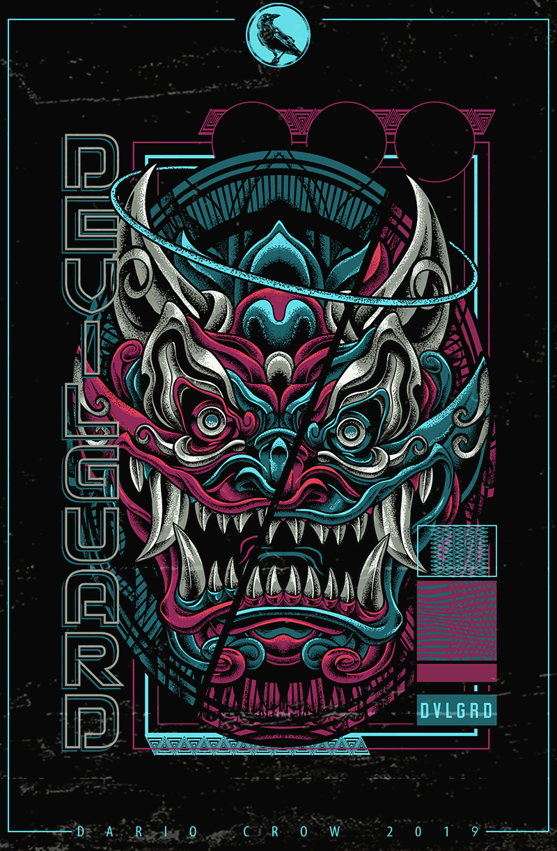 Devilguard. Graphic tshirt design, Japanese tattoo art, Samurai art
