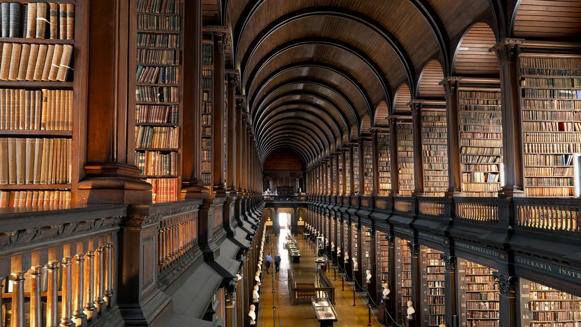 Old Room Library Ireland Books Hallway College Dublin Hd Wallpaper World Wide