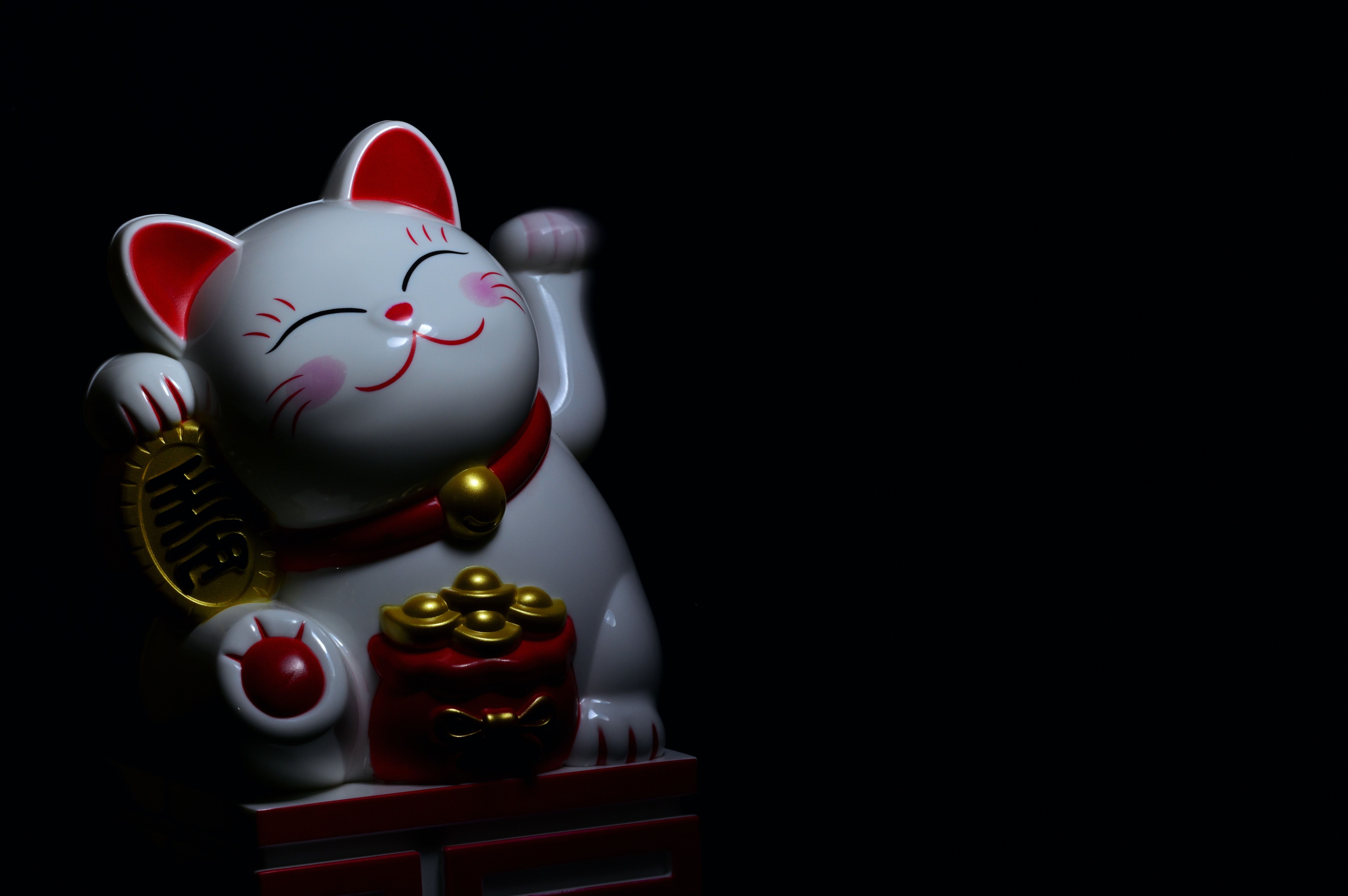 Japanese Lucky Coin Cat · Free