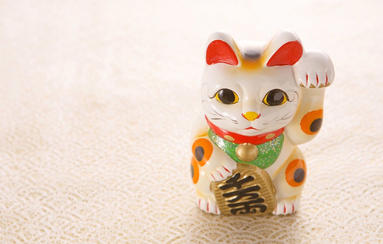 Wallpaper Cat, Talisman, Japan, Maneki Neko, Maneki Neko Image For Desktop, Section макро