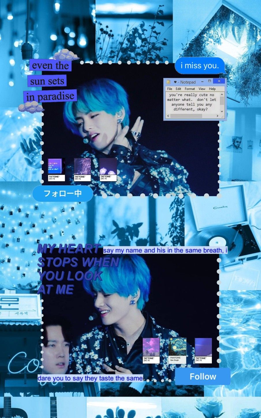 taehyung blue aesthetic. Blue aesthetic, Aesthetic wallpaper, Wallpaper