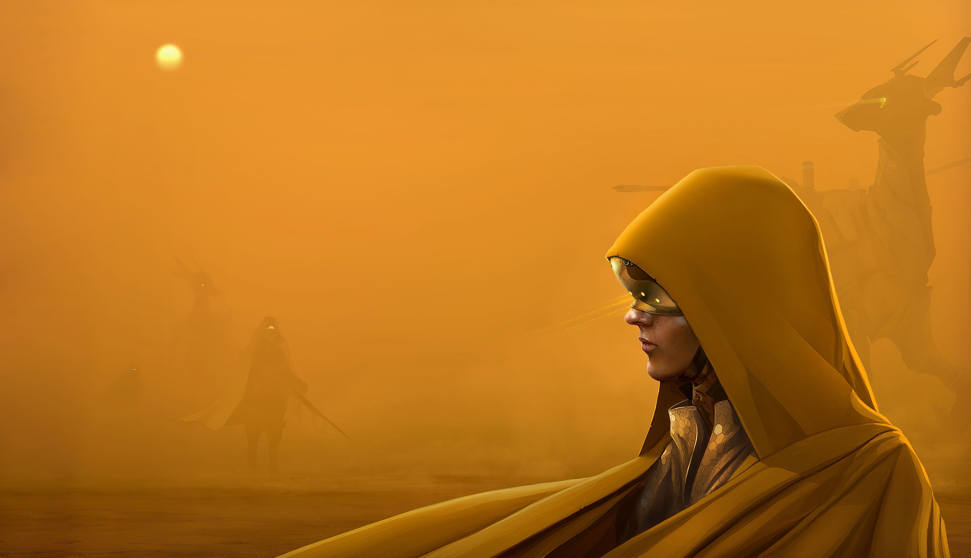 Sand Storm Girl In Hood 4k, HD Artist, 4k Wallpaper, Image, Background, Photo and Picture