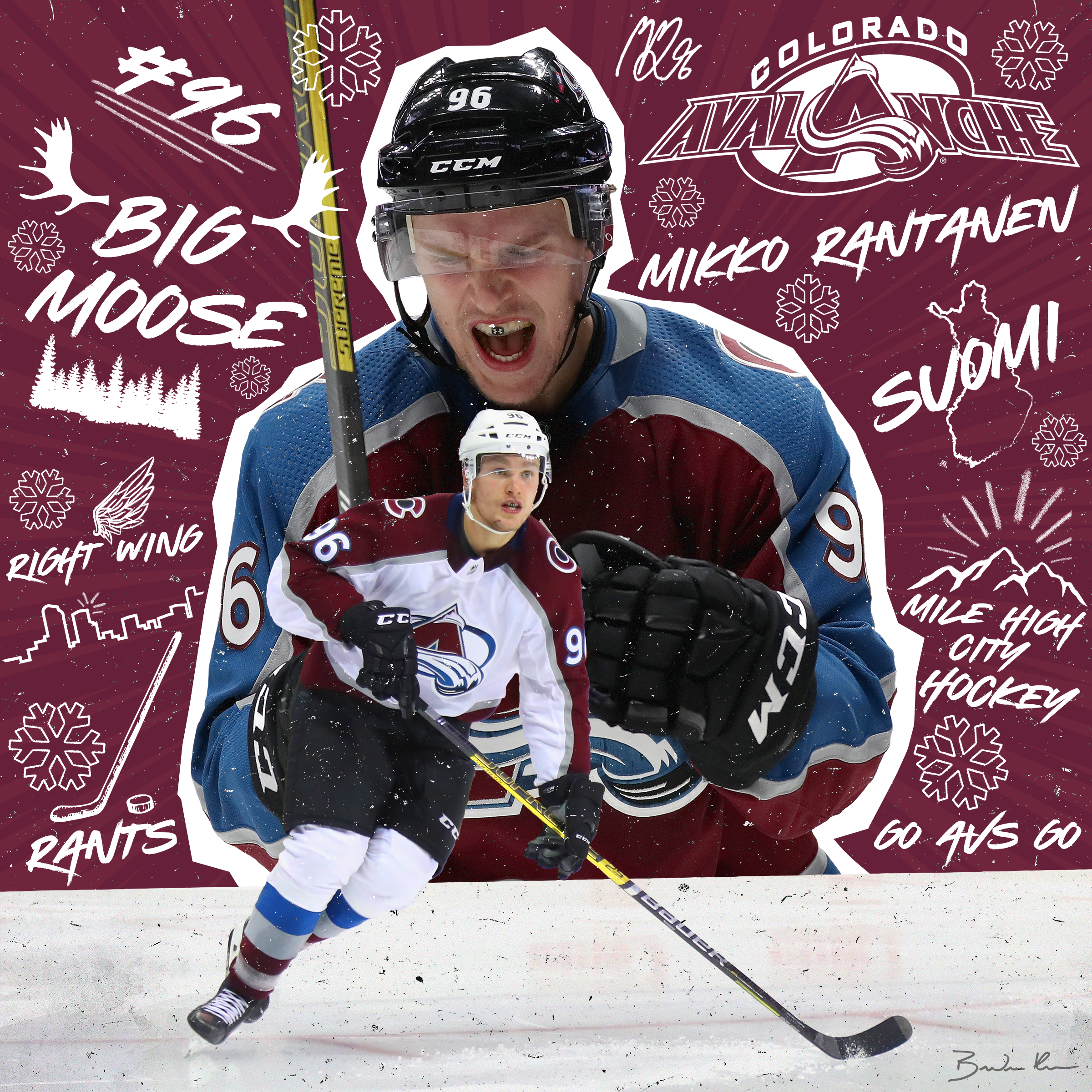 Sports Design Avalanche Rantanen. Colorado avalanche hockey, Colorado avalanche, Sports design