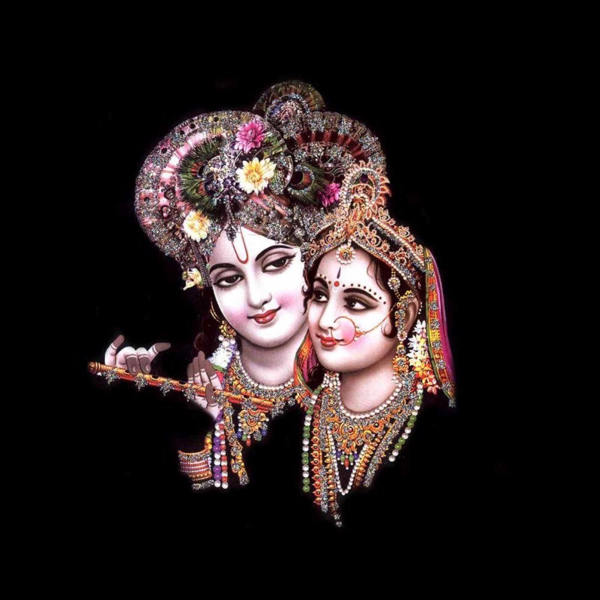 Krishna Black Background