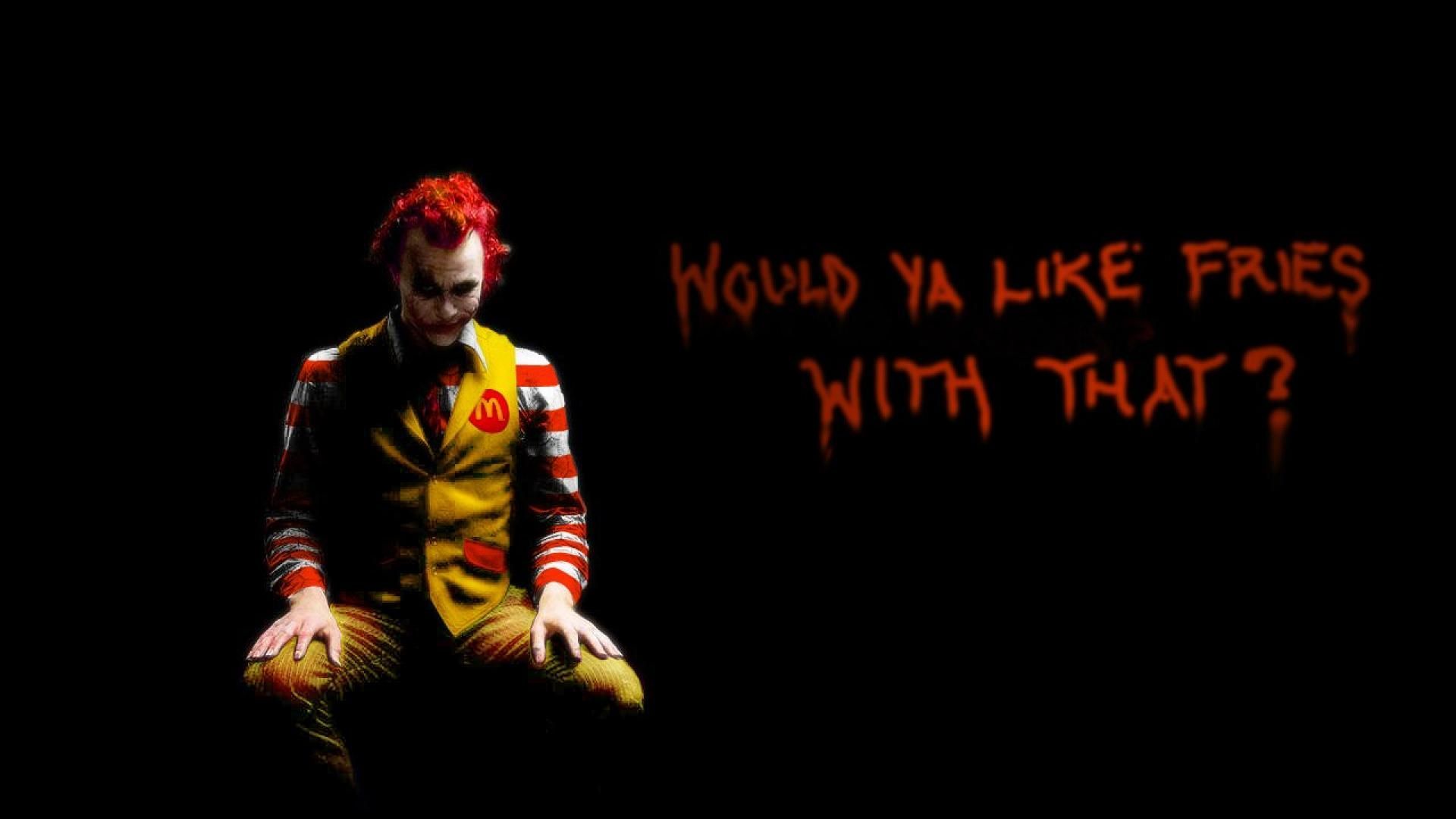 Joker Ronald McDonald parody. Terrifying picture, Funny wallpaper picture, Joker wallpaper