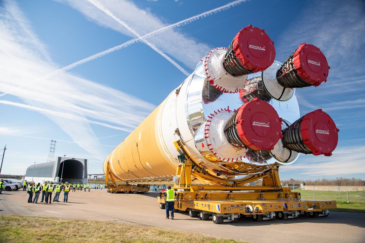 NASA finally rolls out completed core of its massive new rocket
