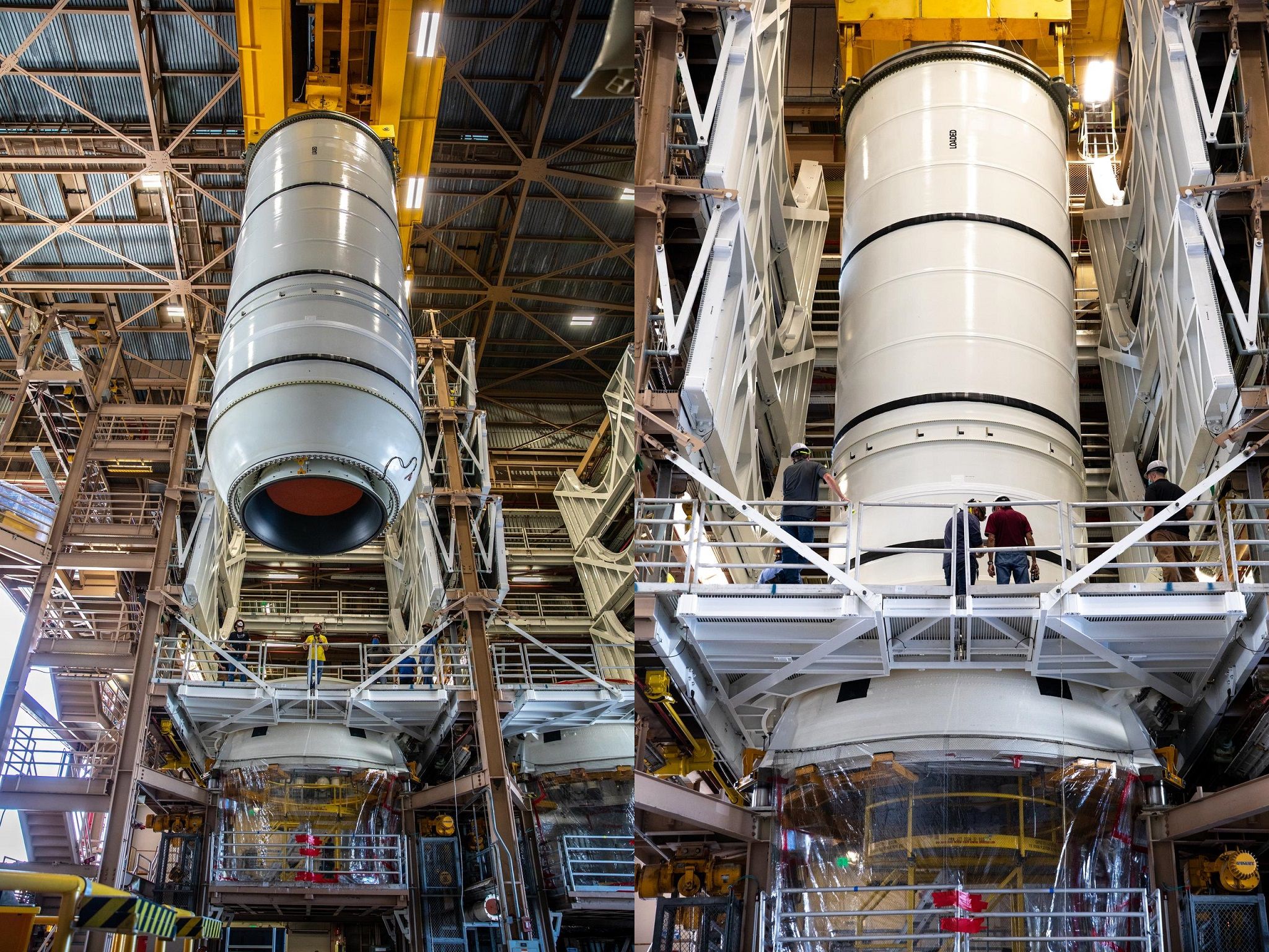 EGS, Jacobs begin SLS booster build up for Artemis 1