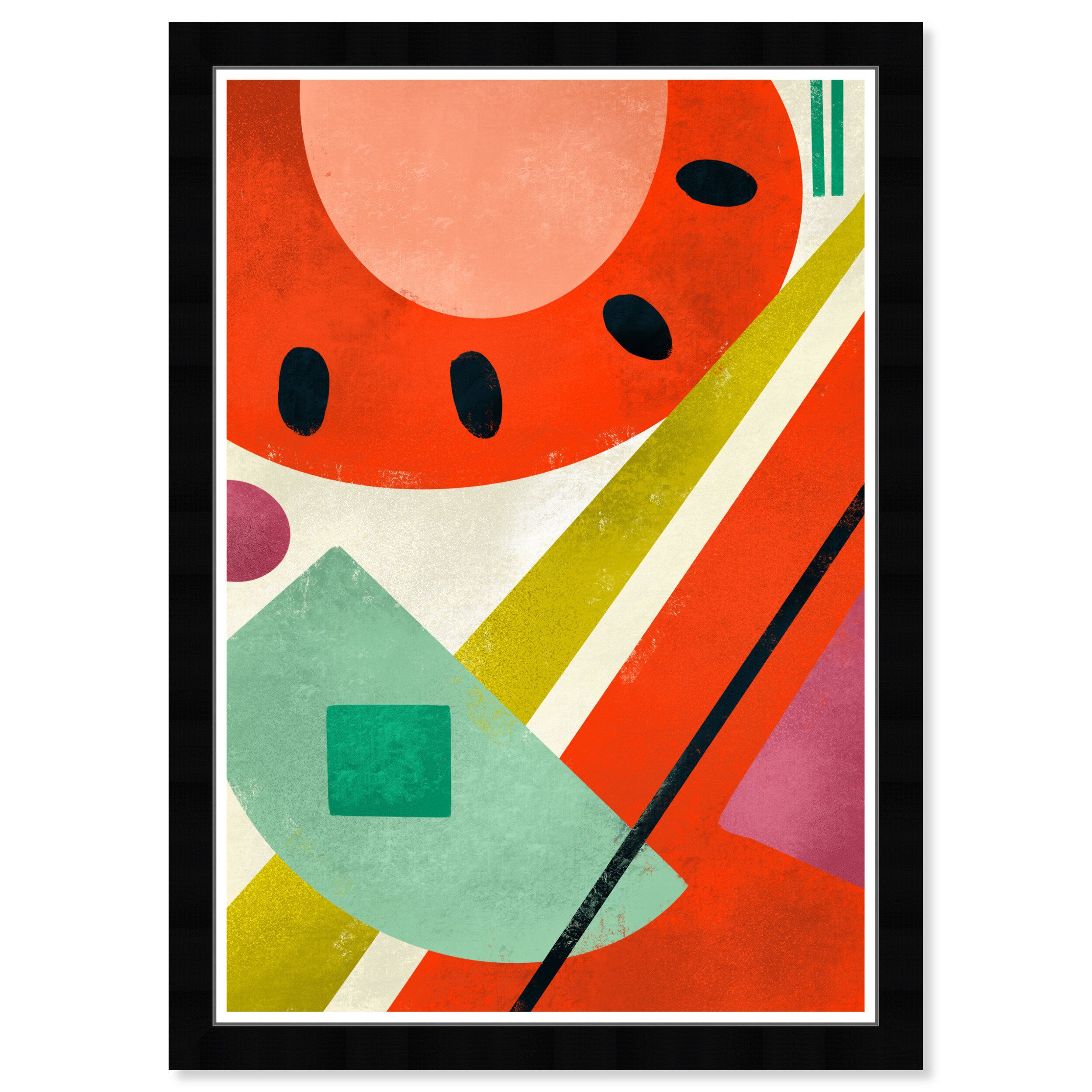 George Oliver 'Food and Cuisine Watermelon Sugar Fruits' Frame Graphic Art Print on Paper