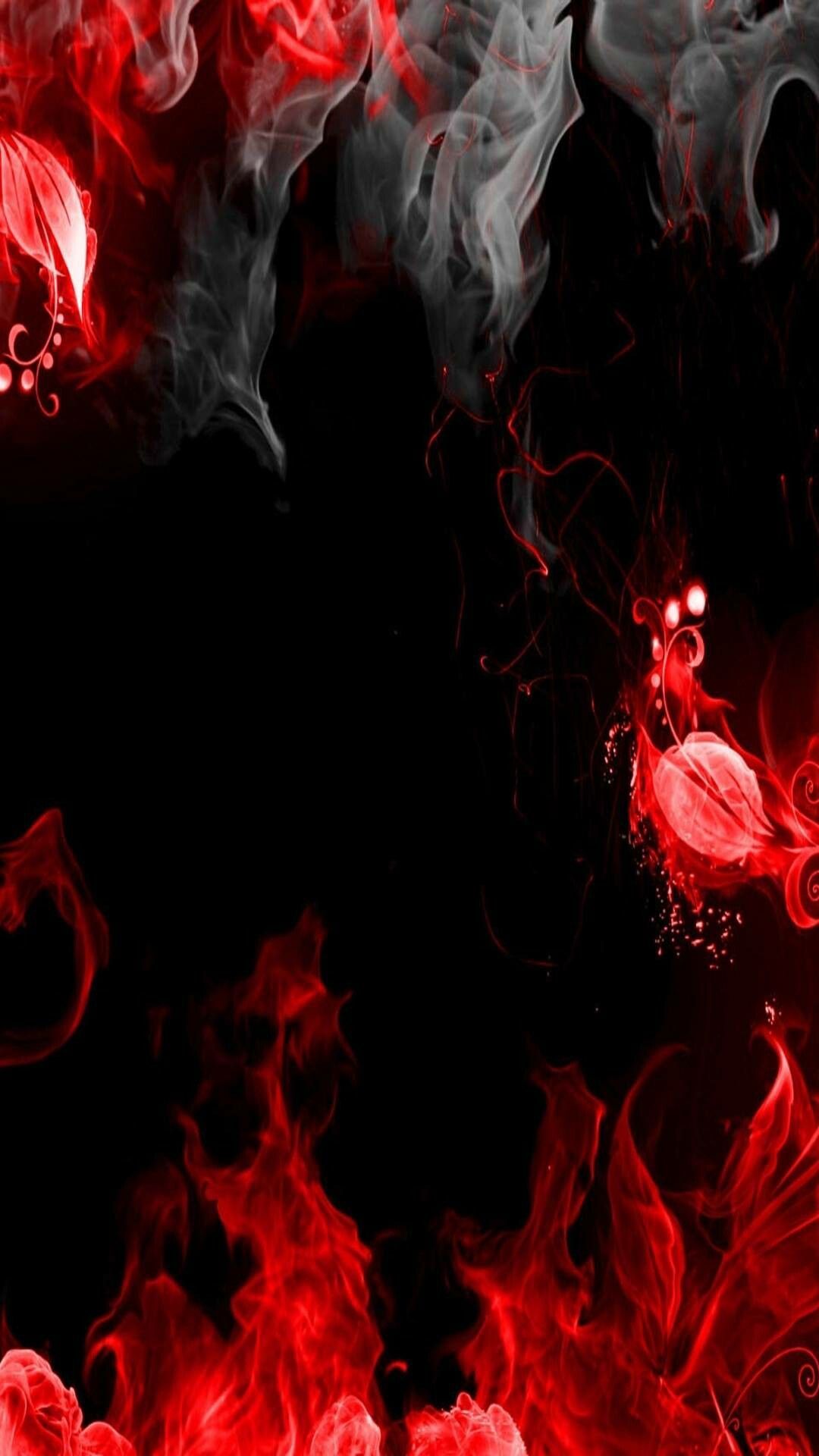 Red Wallpaper Smoke Background