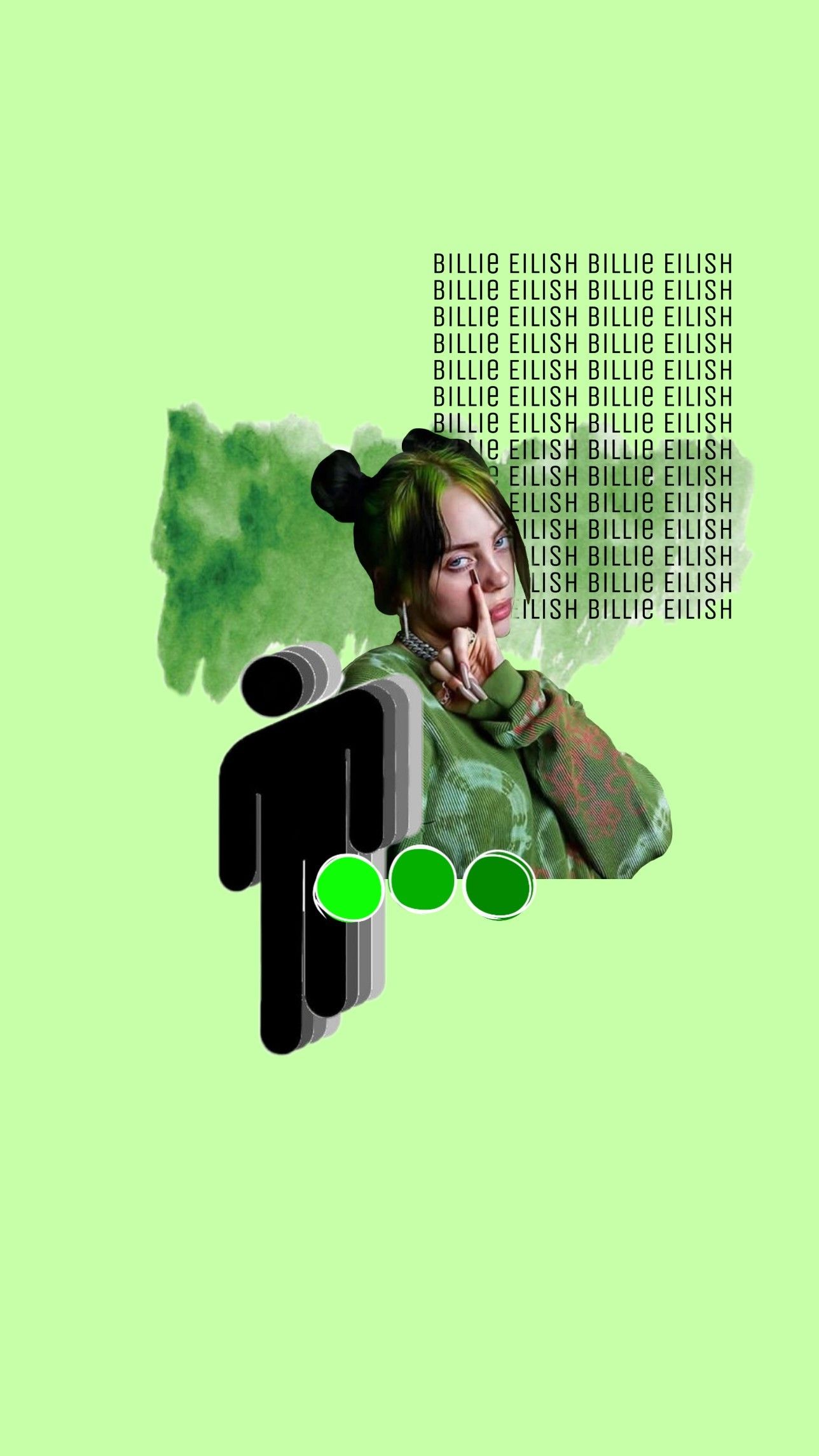 Billie Eilish background. Billie eilish, Dark green aesthetic, Green aesthetic
