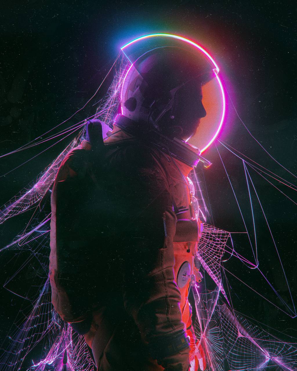 417665 4K galaxy astronaut neon abstract  Rare Gallery HD Wallpapers