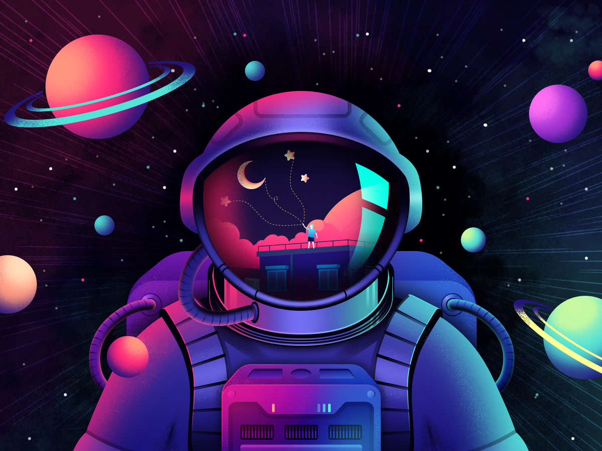 4K Phone Wallpaper Astronaut Neon Light : 330029 Astronaut Outer Space