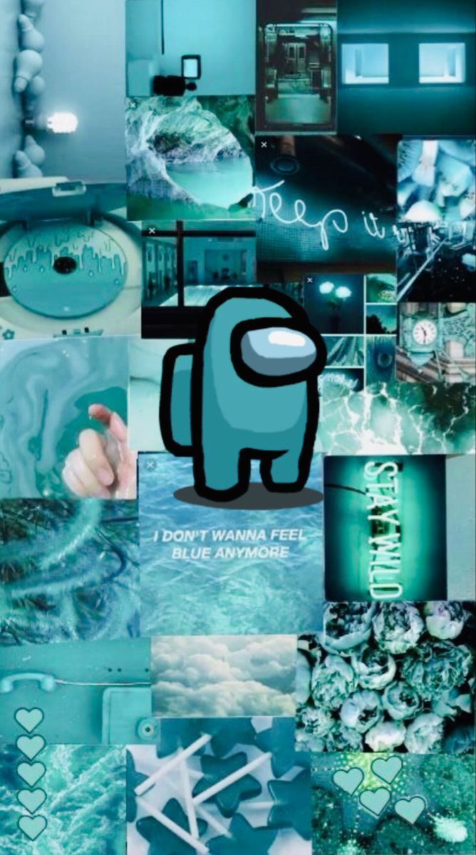 Among Us (Teal) Wallpaper